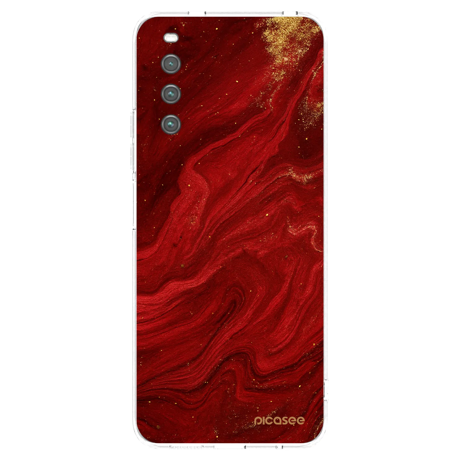 Picasee silikonový průhledný obal pro Sony Xperia 10 IV 5G - Červená