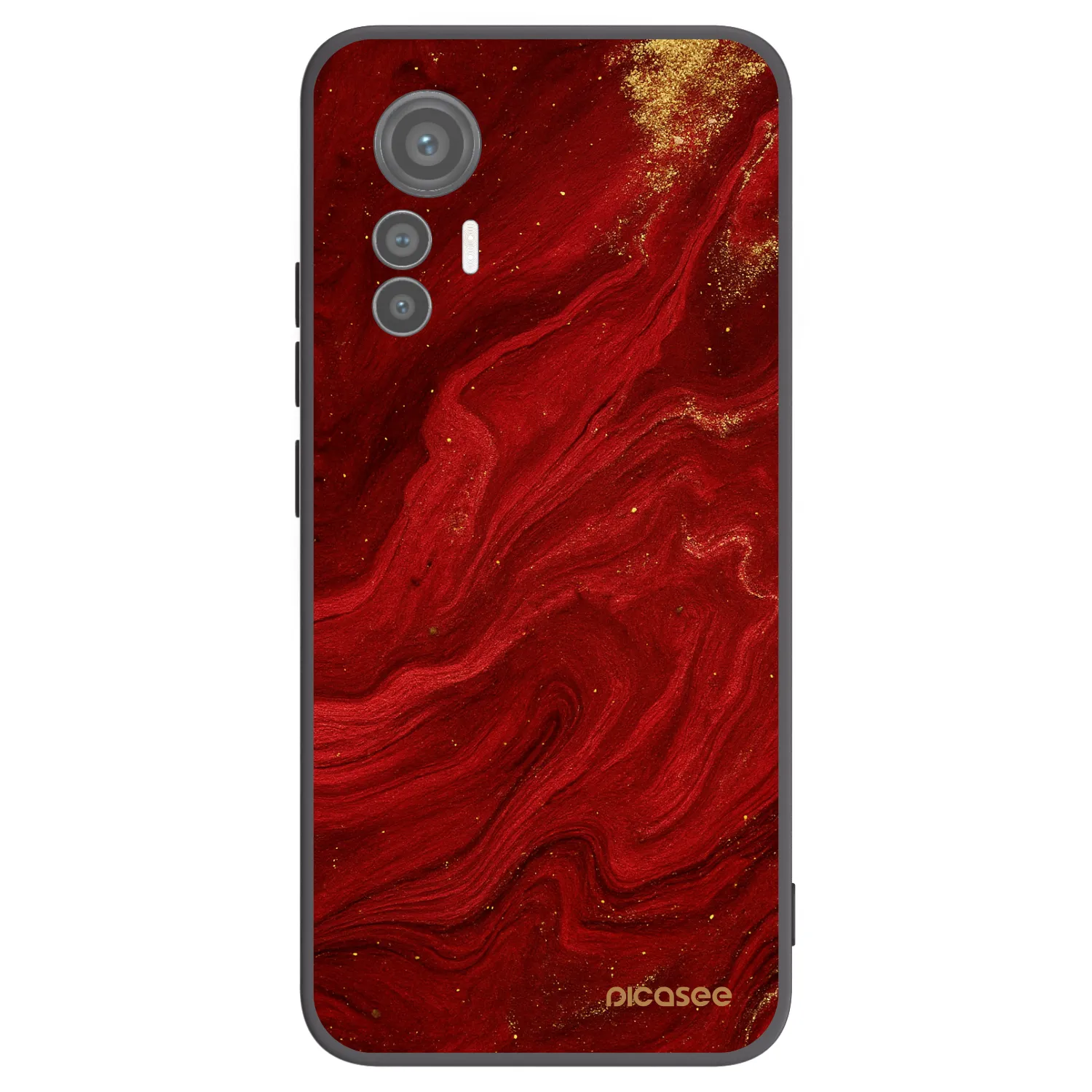 Picasee silikonový černý obal pro Xiaomi 12 Lite - Červená