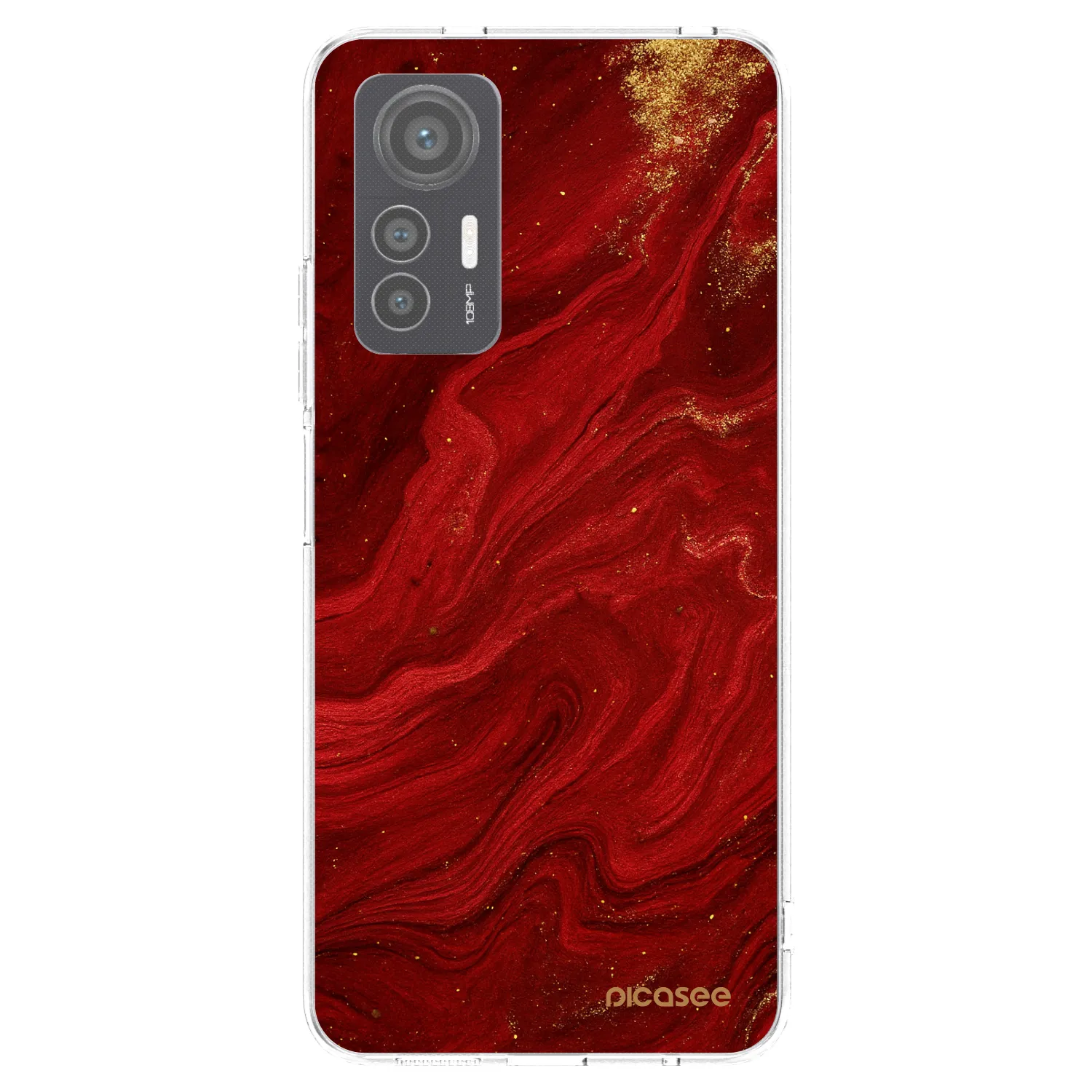 Picasee silikonový průhledný obal pro Xiaomi 12 Lite - Červená