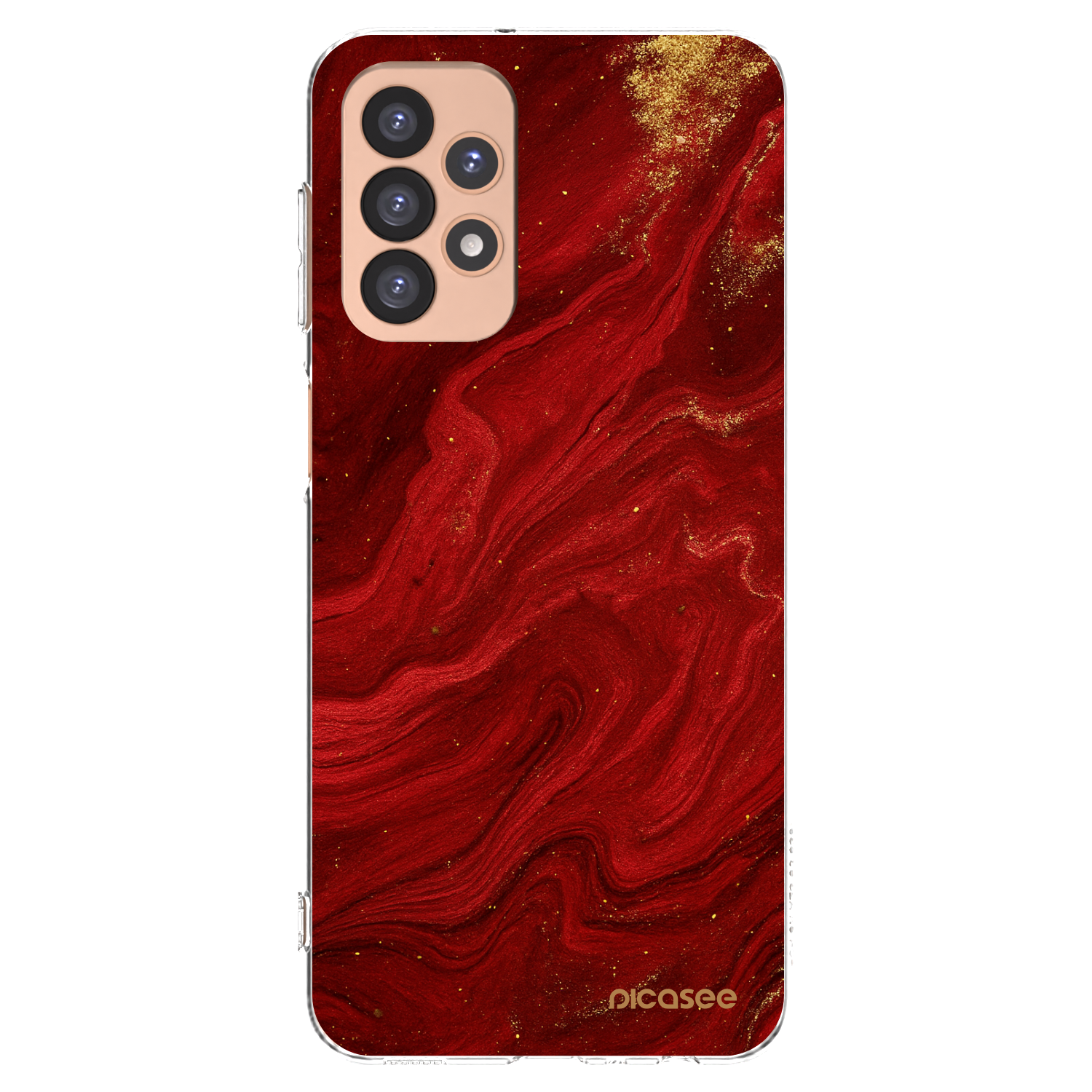 Picasee silikonový průhledný obal pro Samsung Galaxy A23 A236B 5G - Červená