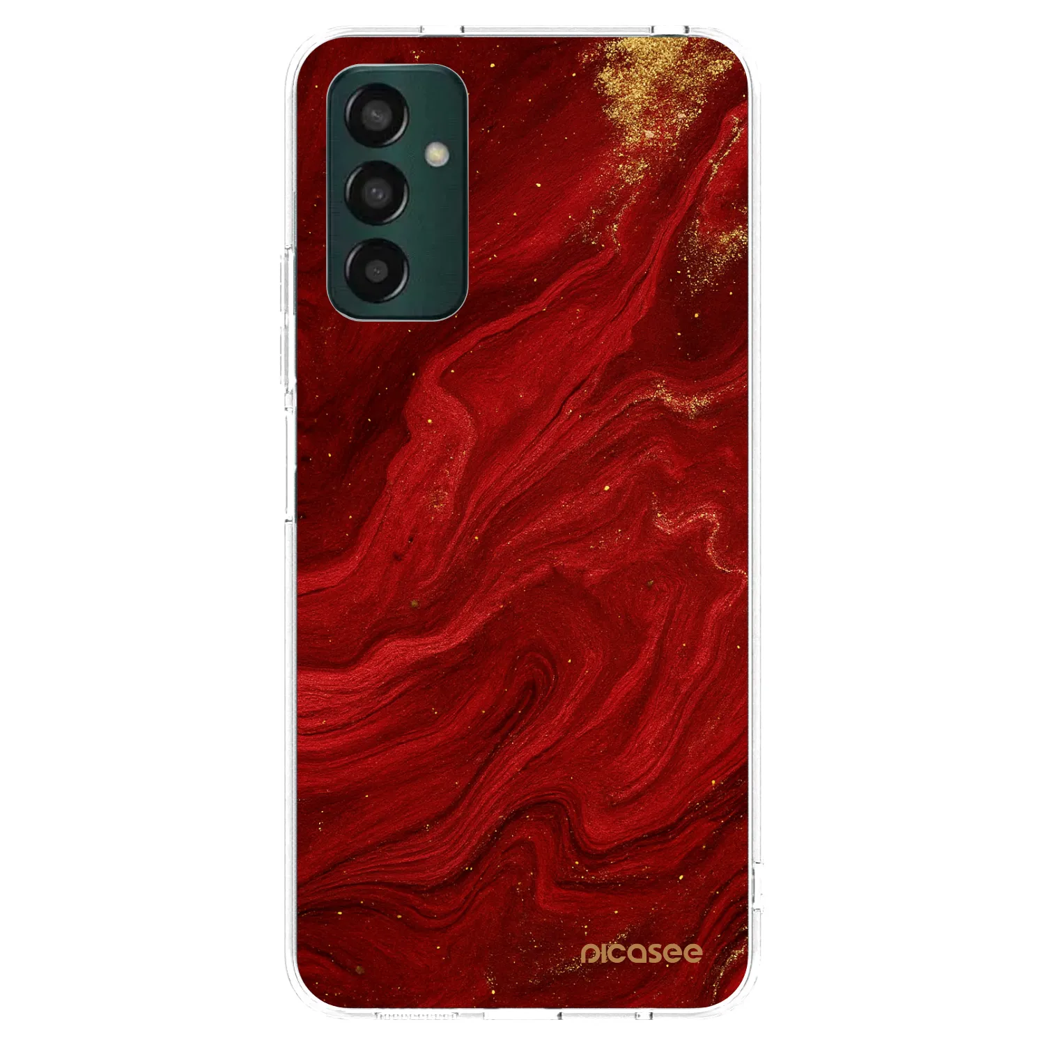 Picasee silikonový průhledný obal pro Samsung Galaxy M23 5G - Červená