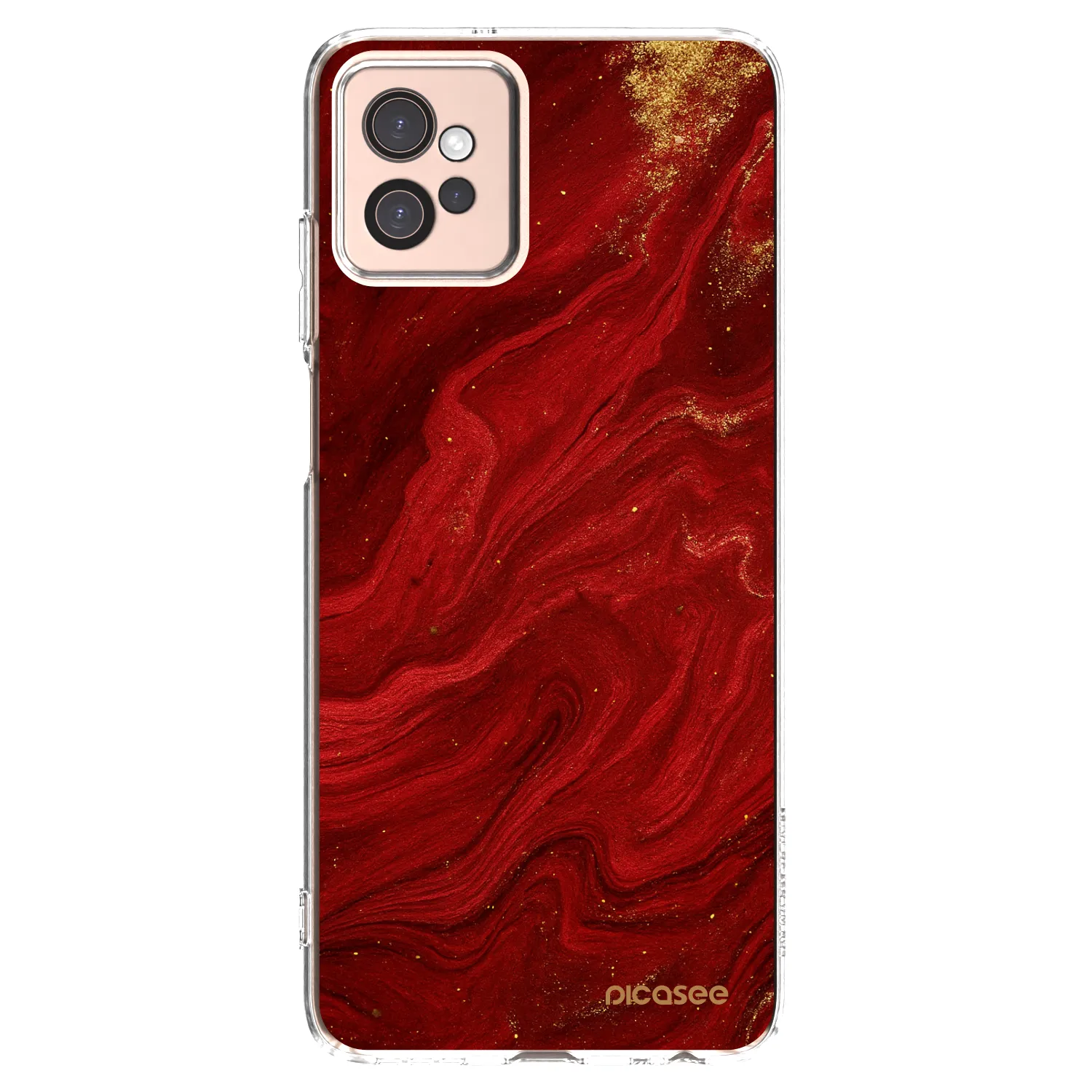 Picasee silikonový průhledný obal pro Motorola Moto G32 - Červená