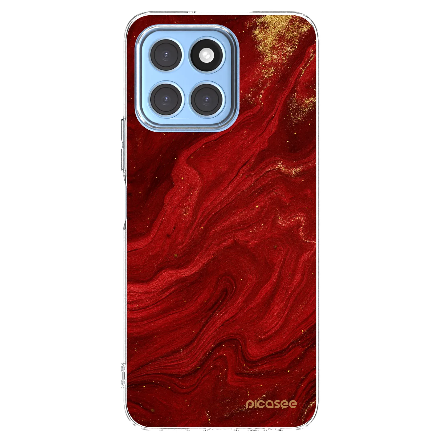 Picasee silikonový průhledný obal pro Honor X6 - Červená