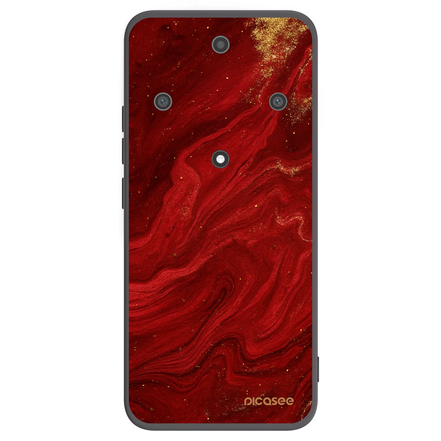 Picasee silikonový černý obal pro Honor Magic5 Lite 5G - Červená