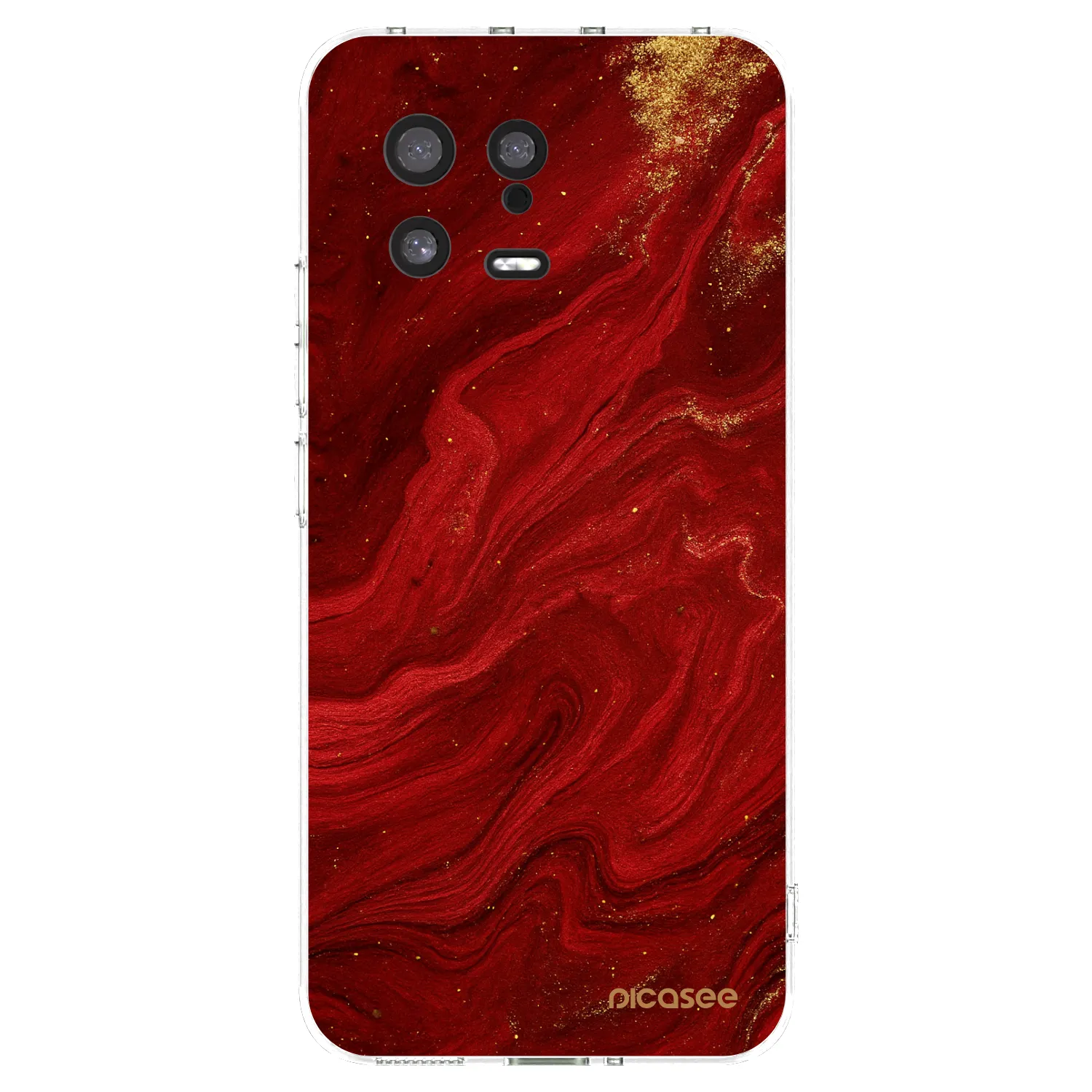 Picasee silikonový průhledný obal pro Xiaomi 13 - Červená