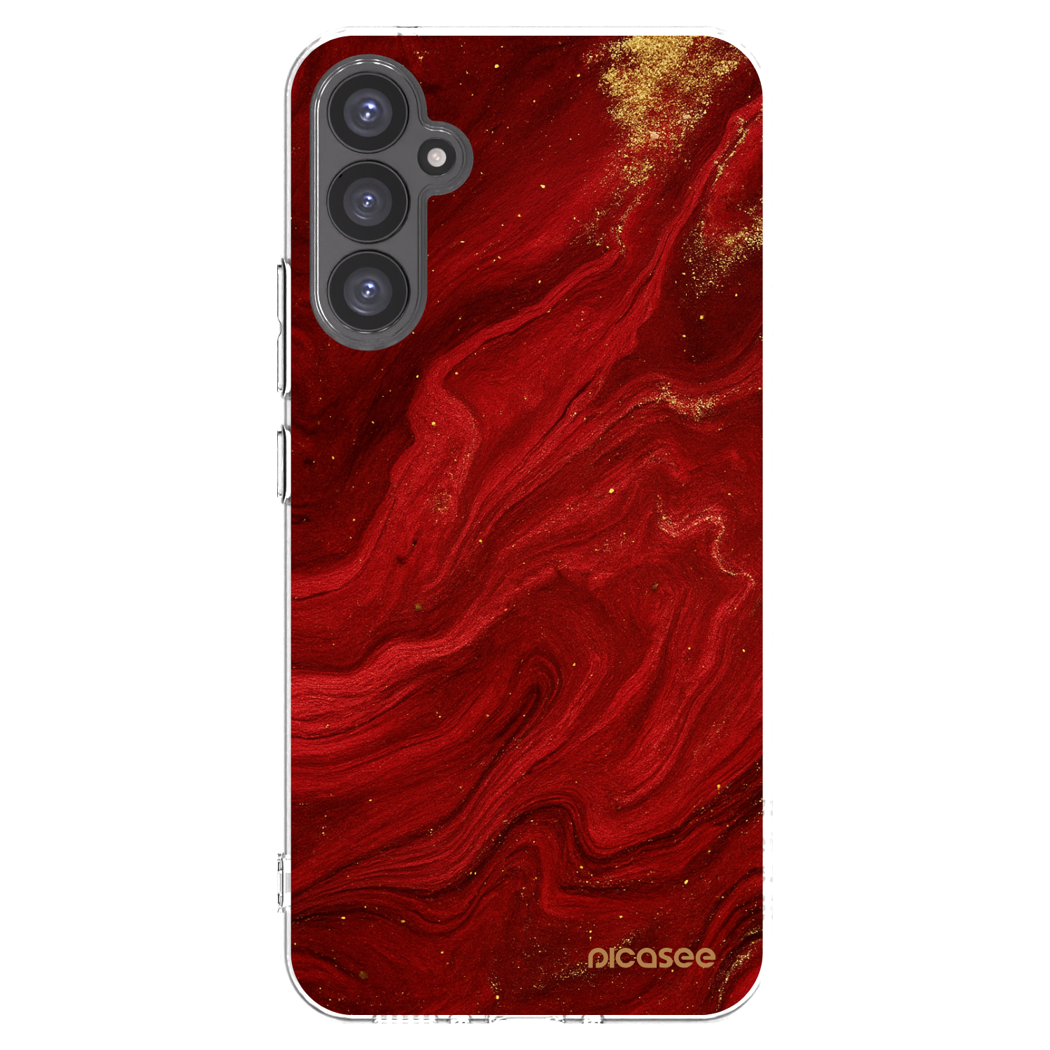Picasee silikonový průhledný obal pro Samsung Galaxy A34 5G A346B - Červená