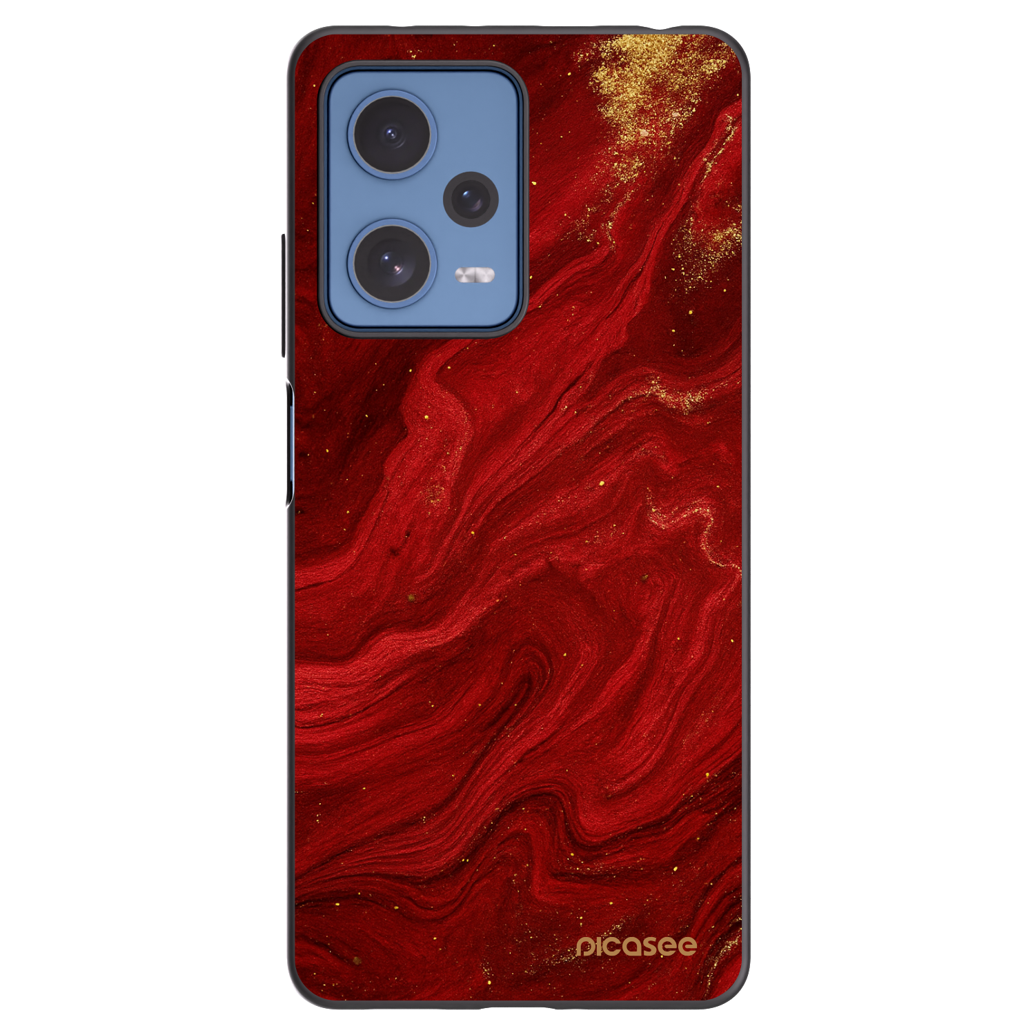 Picasee silikonový černý obal pro Xiaomi Redmi Note 12 Pro 5G - Červená