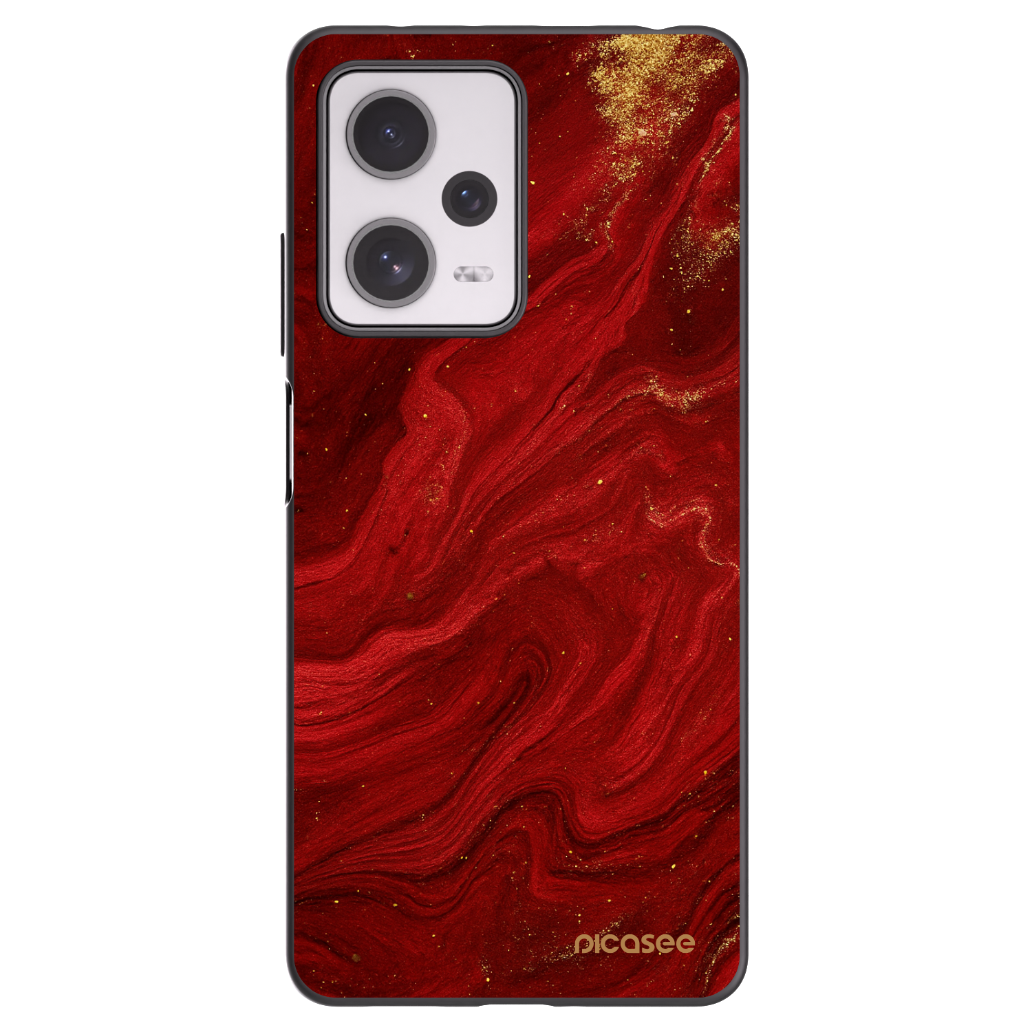 Picasee silikonový černý obal pro Xiaomi Redmi Note 12 Pro+ 5G - Červená