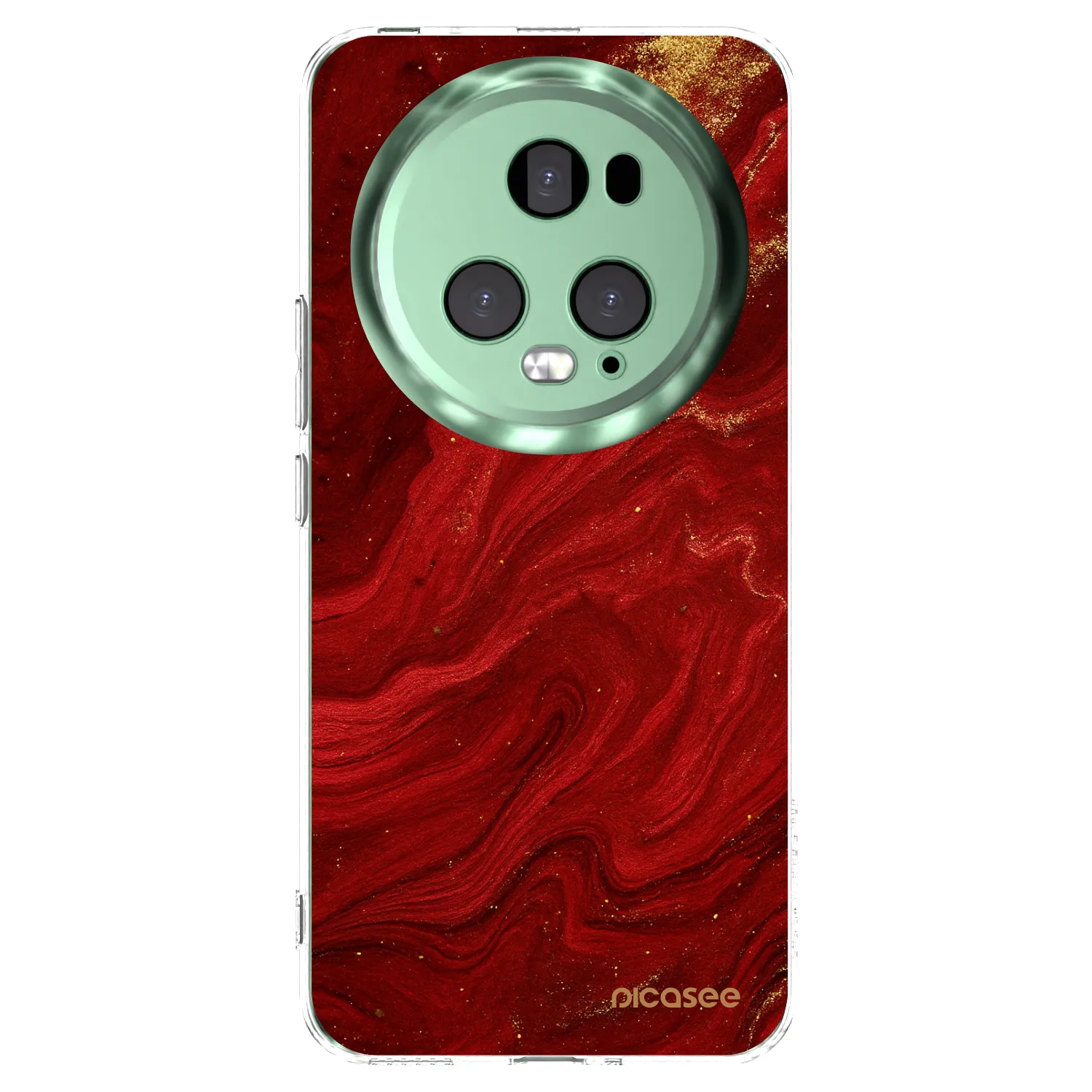 Picasee silikonový průhledný obal pro Honor Magic5 Pro - Červená