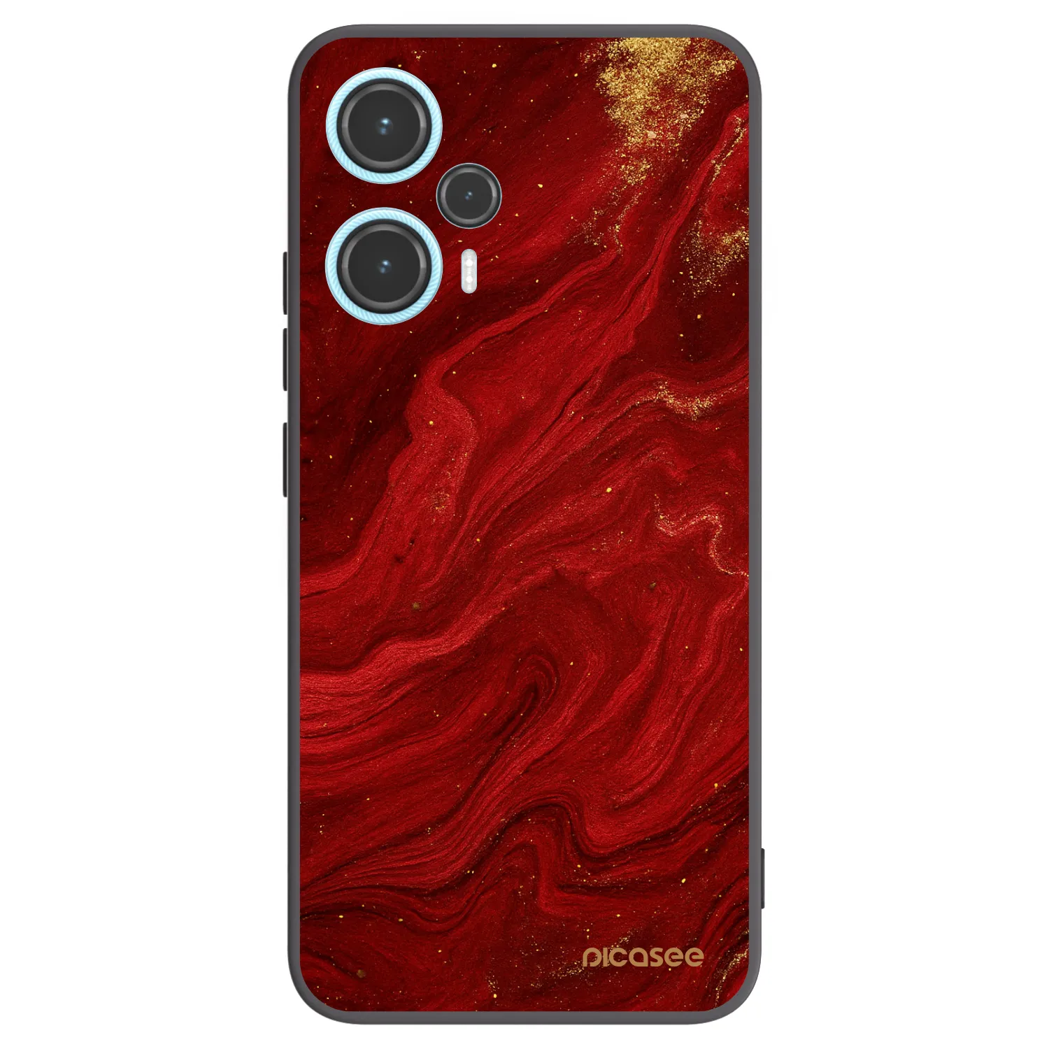 Picasee silikonový černý obal pro Xiaomi Poco F5 - Červená