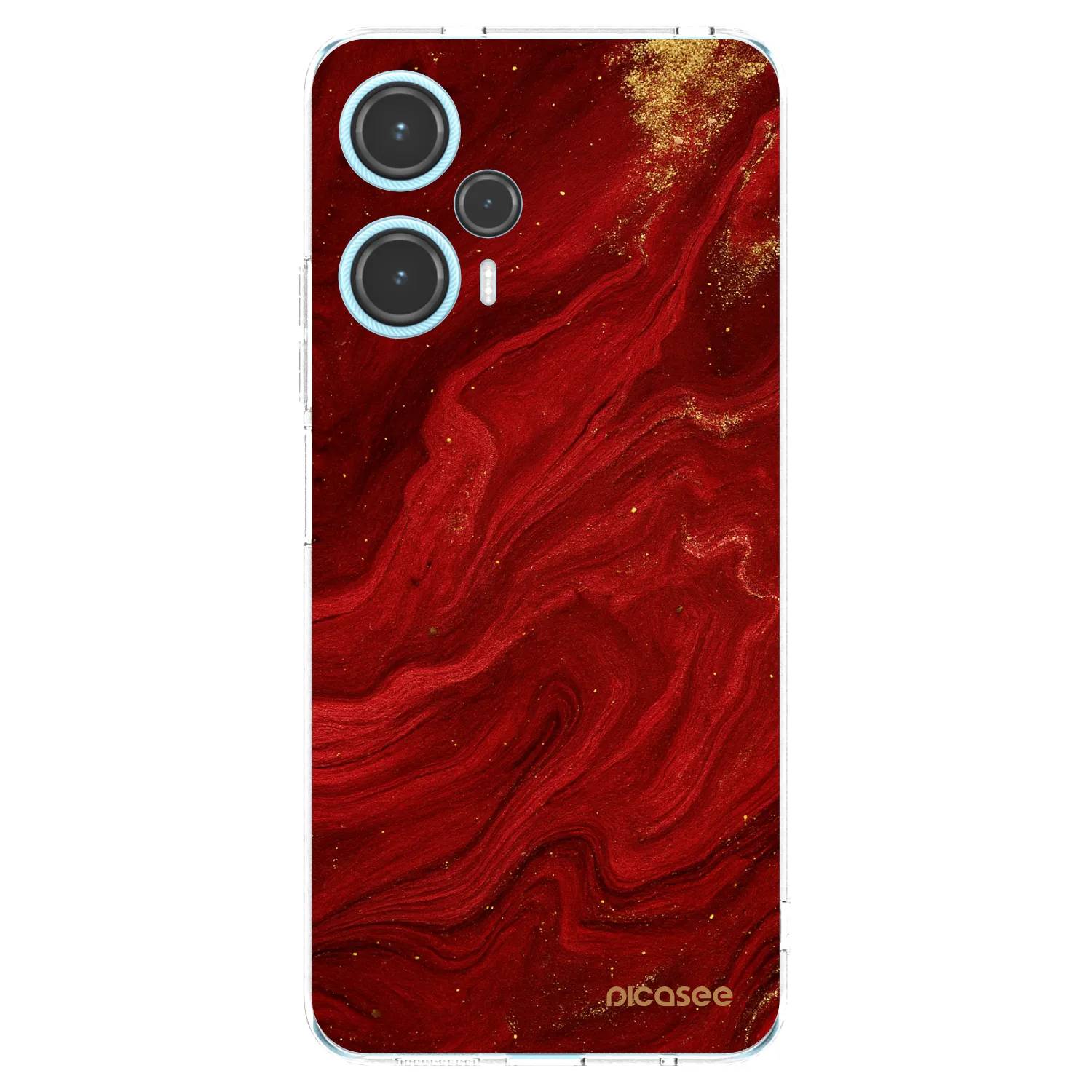 Picasee silikonový průhledný obal pro Xiaomi Poco F5 - Červená