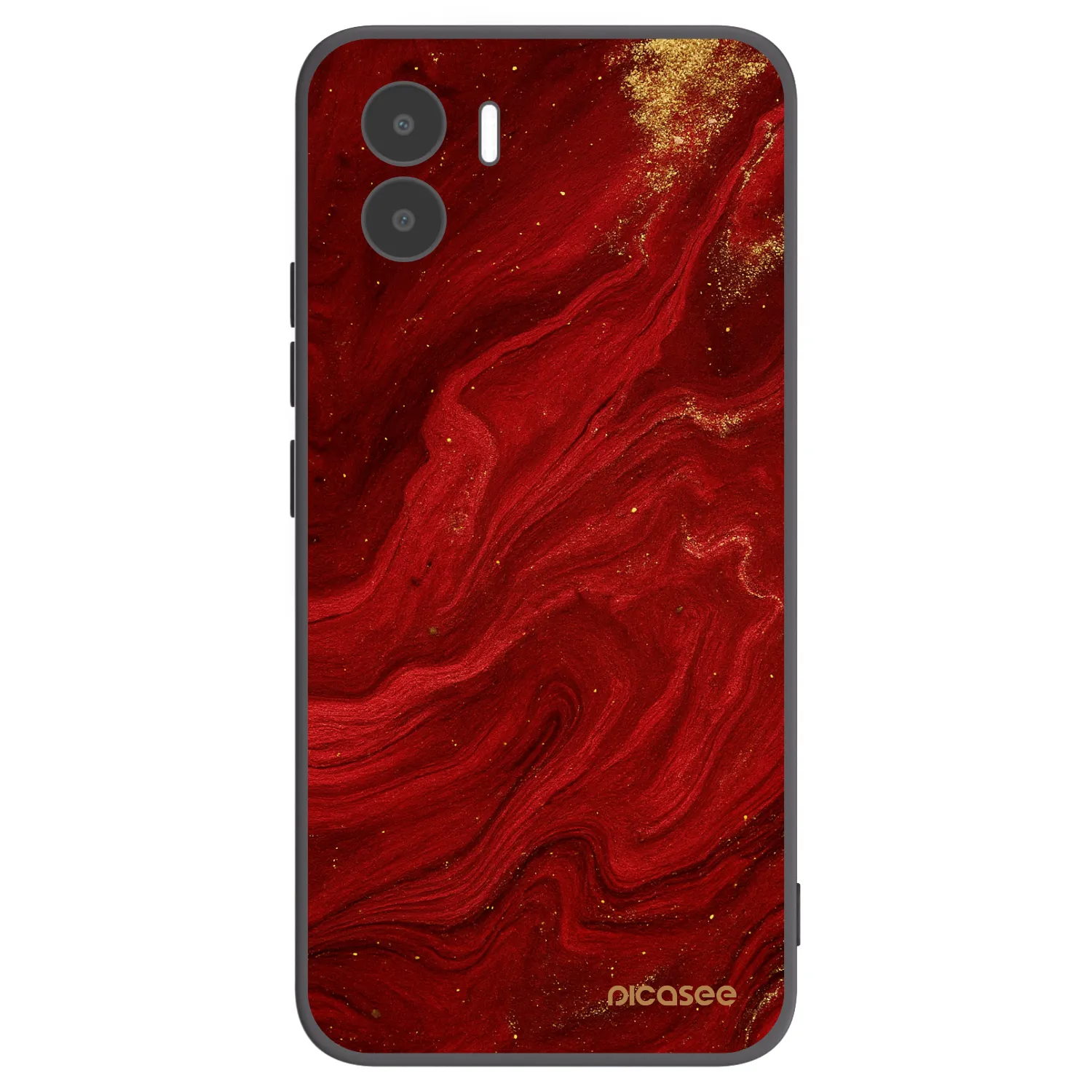 Picasee silikonový černý obal pro Xiaomi Redmi A2 - Červená