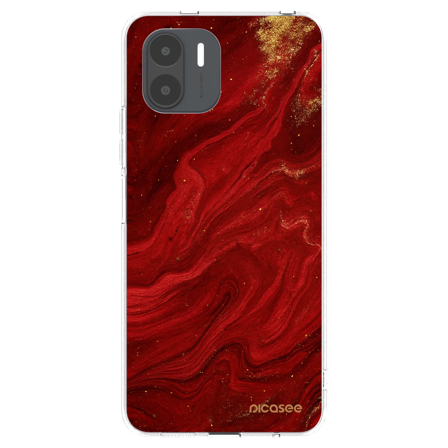 Picasee silikonový průhledný obal pro Xiaomi Redmi A2 - Červená