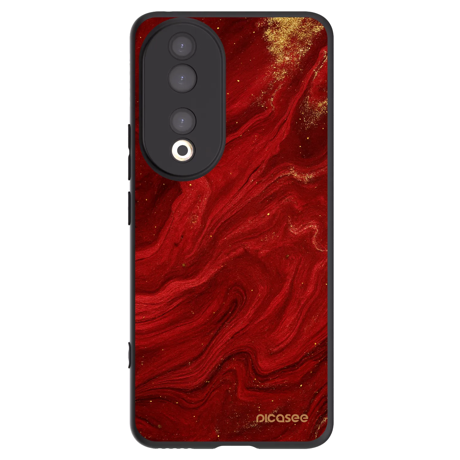 Picasee silikonový černý obal pro Honor 90 5G - Červená
