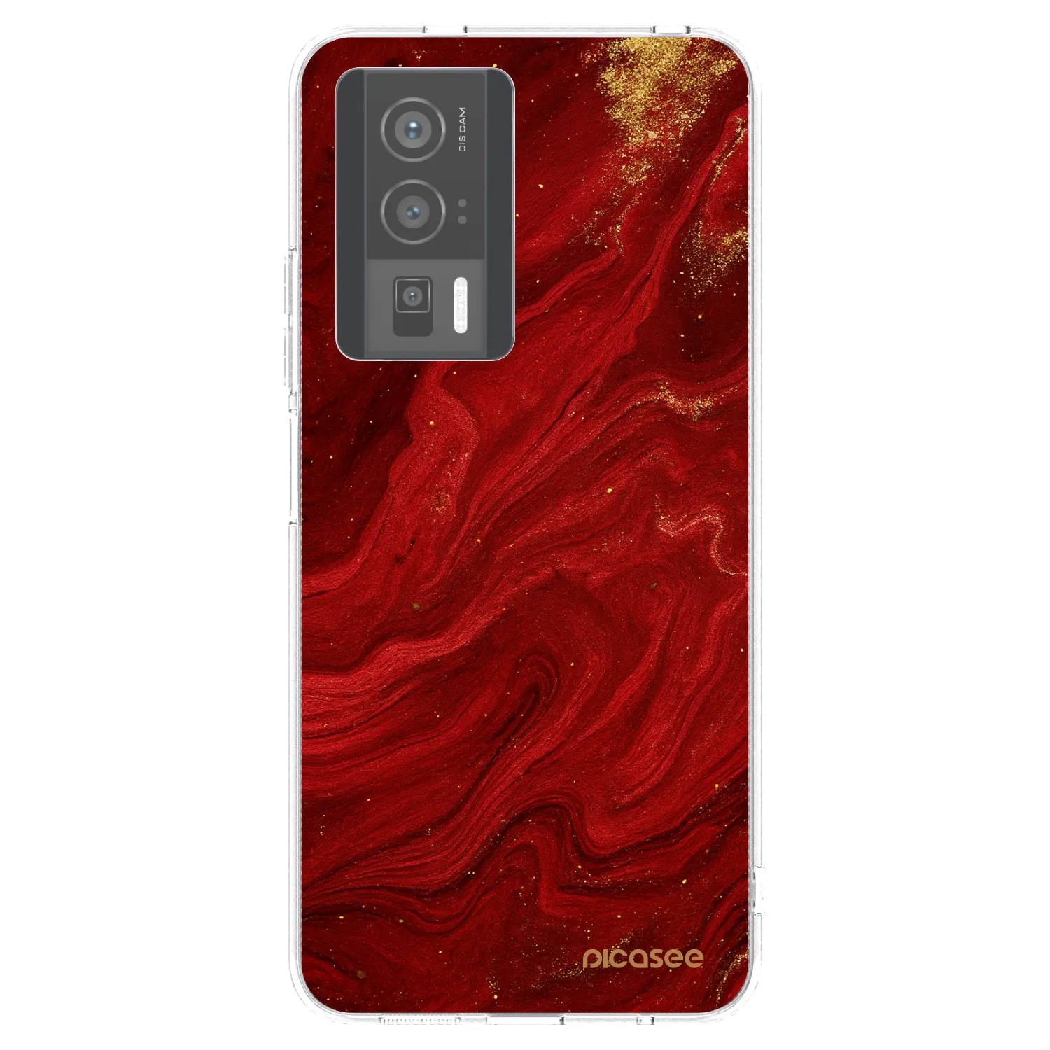 Picasee silikonový průhledný obal pro Xiaomi Poco F5 Pro 5G - Červená