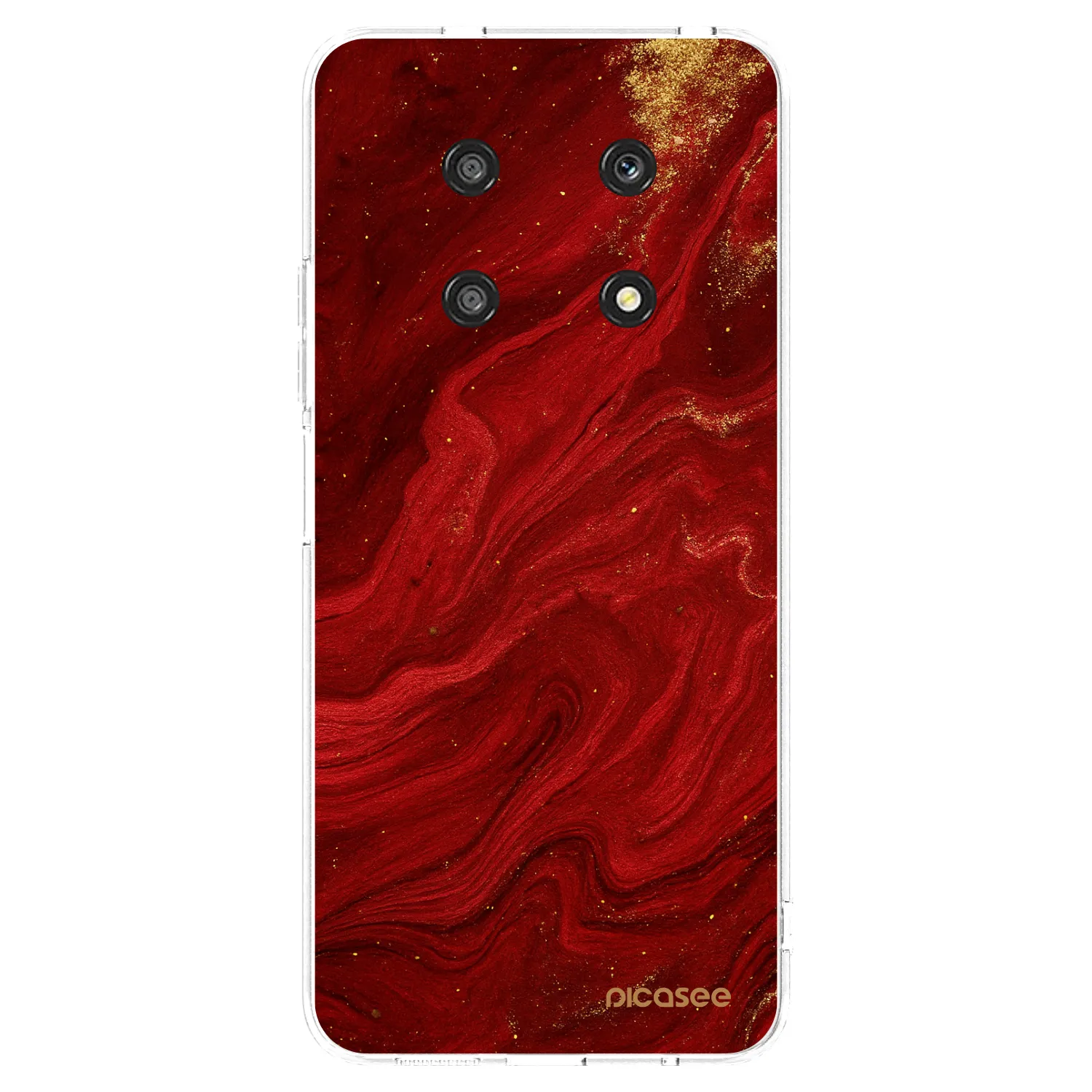 Picasee silikonový průhledný obal pro Honor Magic4 Lite 5G - Červená