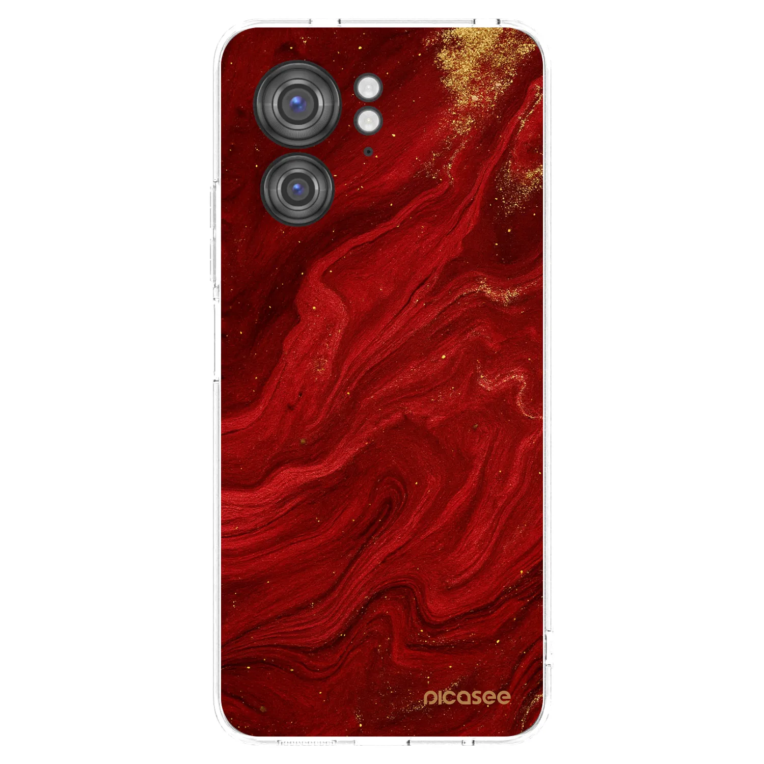 Picasee silikonový průhledný obal pro Motorola Edge 40 - Červená