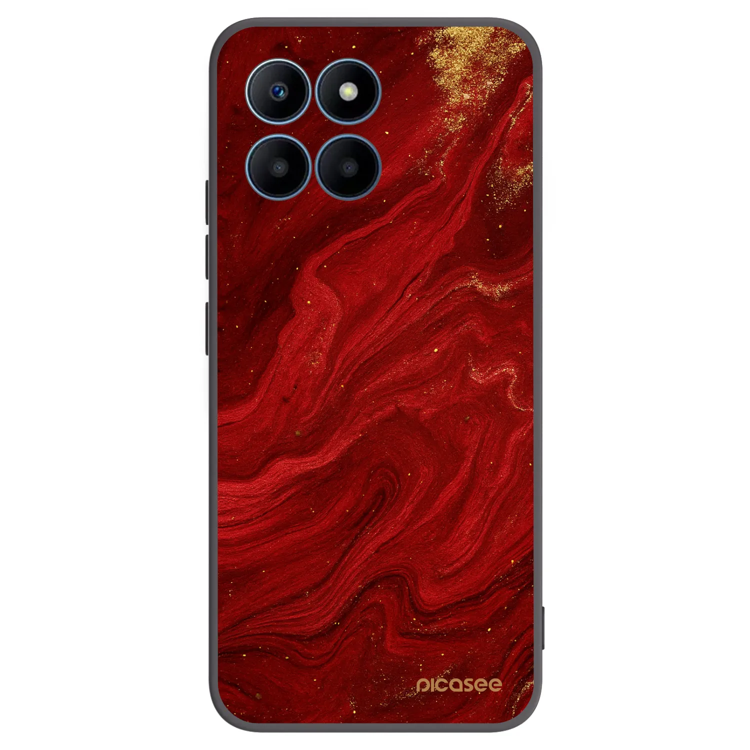 Picasee silikonový černý obal pro Honor 70 Lite - Červená