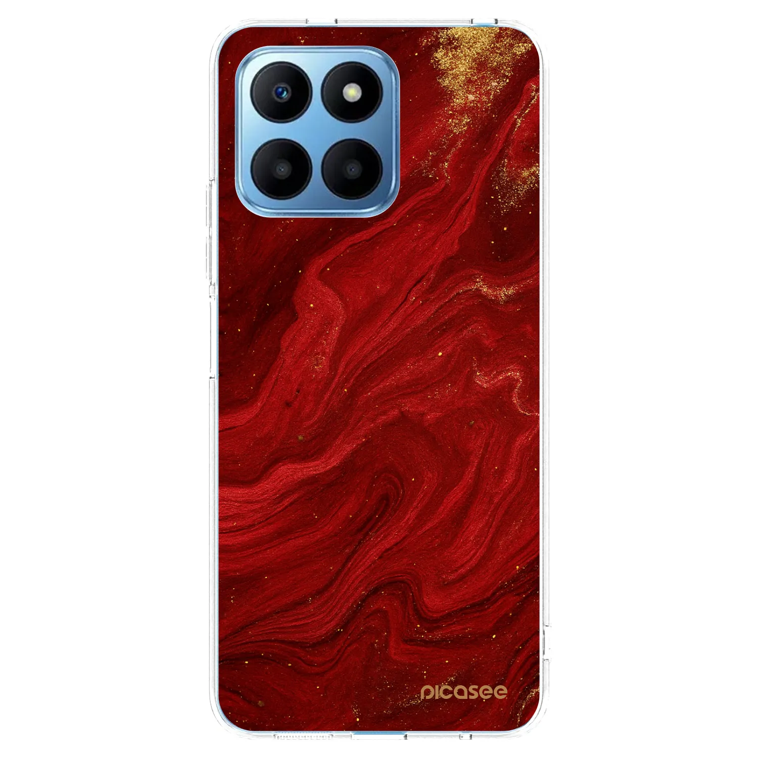 Picasee silikonový průhledný obal pro Honor 70 Lite - Červená