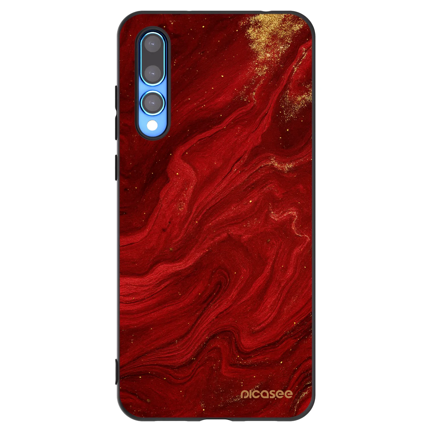 Picasee silikonový černý obal pro Huawei P20 Pro - Červená
