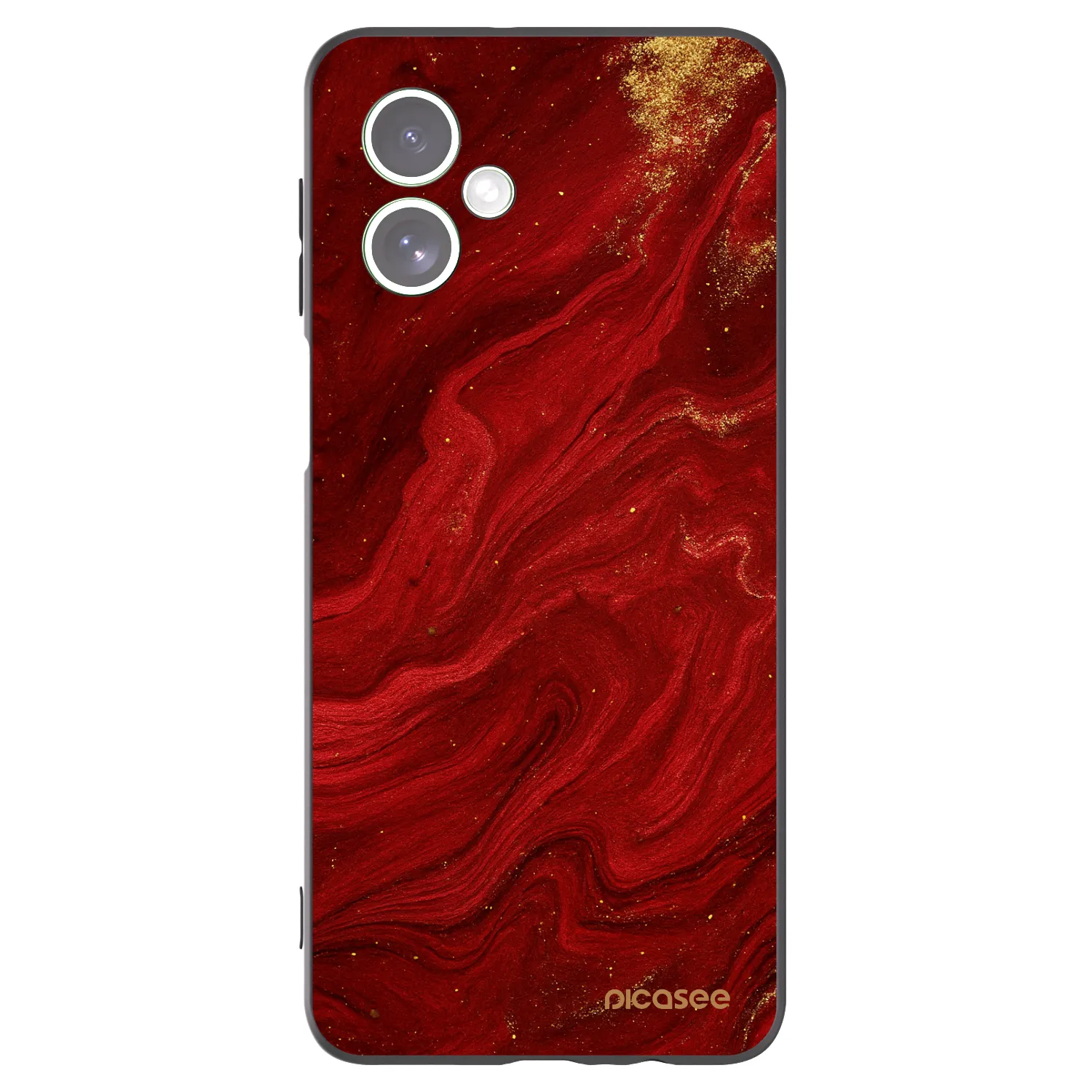 Picasee silikonový černý obal pro Motorola Moto G54 5G - Červená