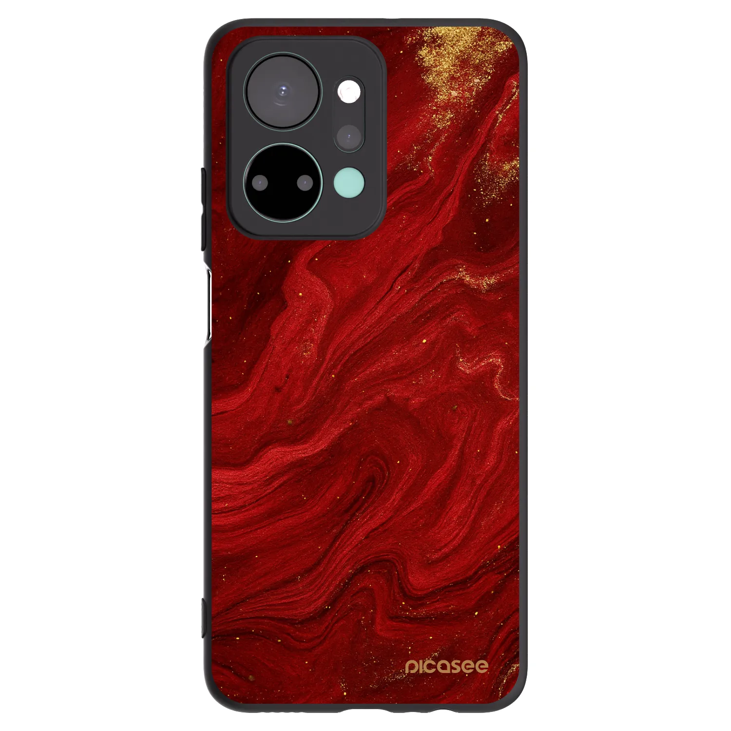 Picasee silikonový černý obal pro Honor X7a - Červená