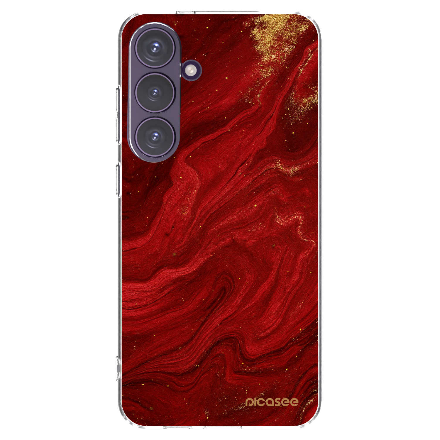 Picasee silikonový průhledný obal pro Samsung Galaxy S24+ S926B 5G - Červená
