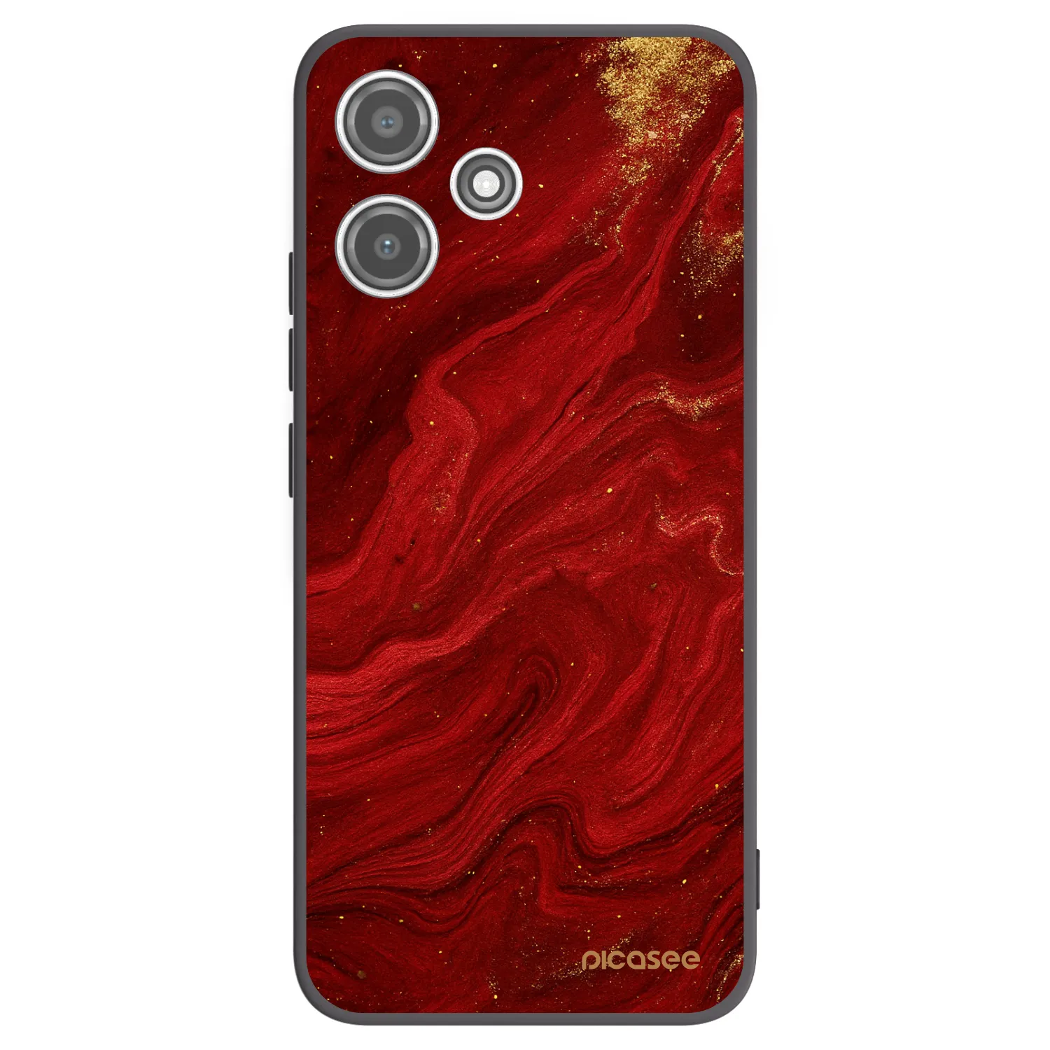 Picasee silikonový černý obal pro Xiaomi Redmi 12 5G - Červená