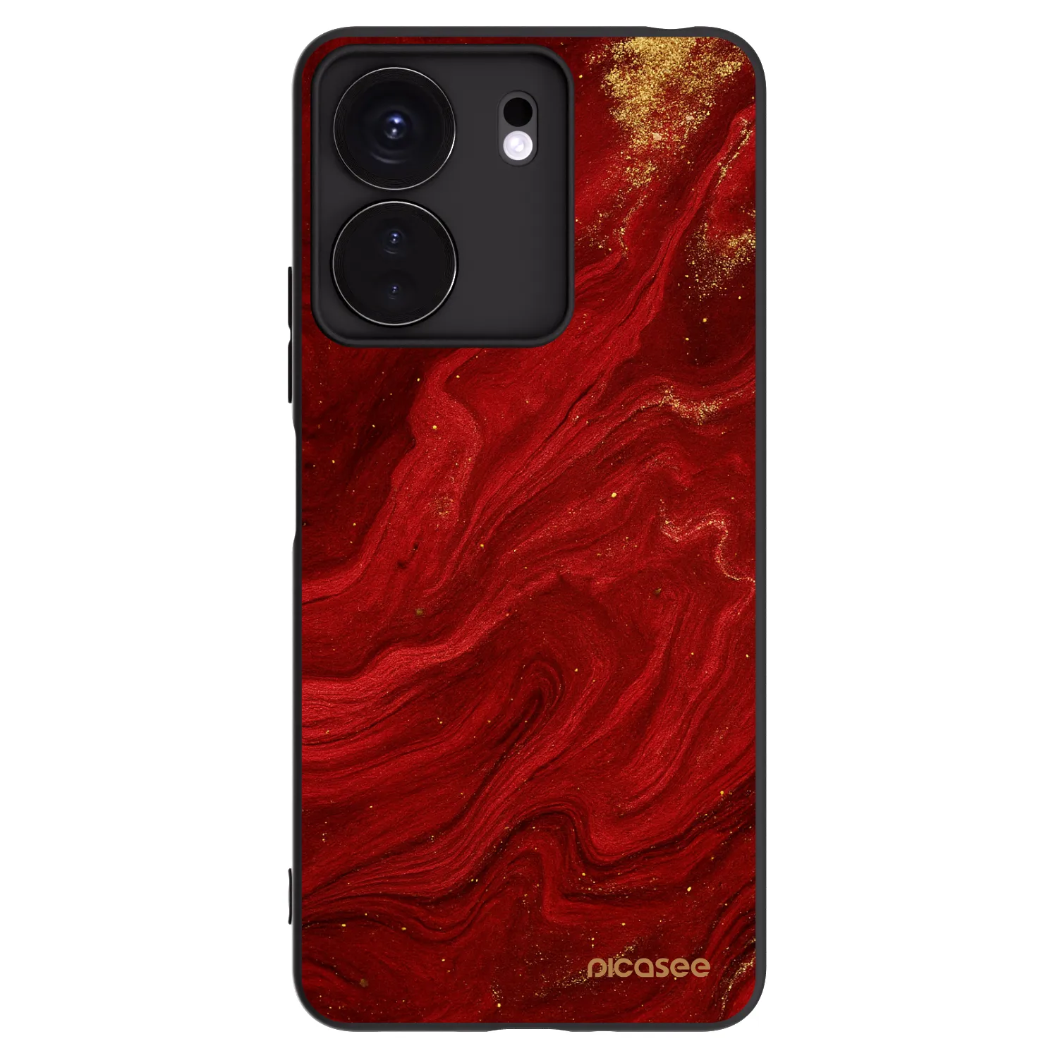 Picasee silikonový černý obal pro Xiaomi Redmi 13C 4G - Červená