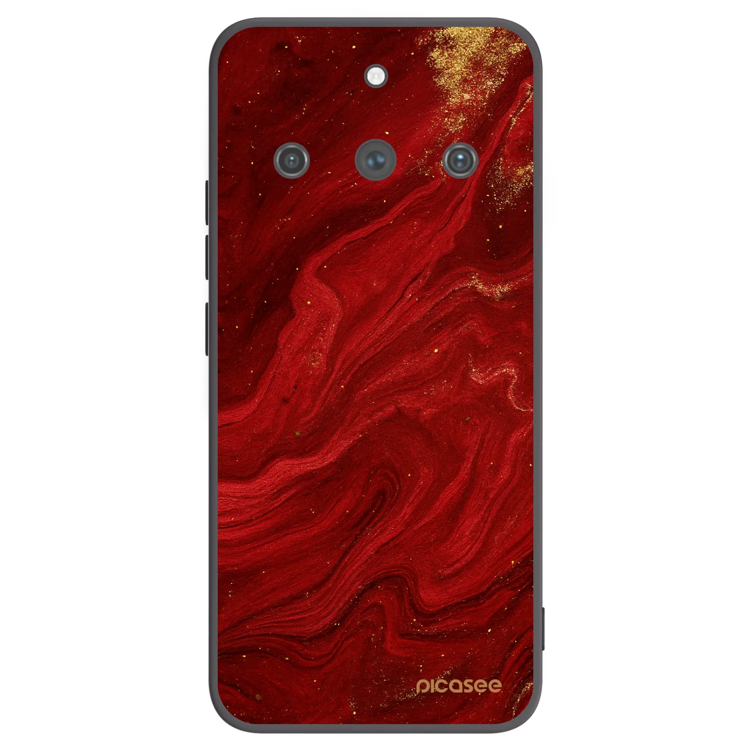 Picasee silikonový černý obal pro Realme 11 Pro+ - Červená