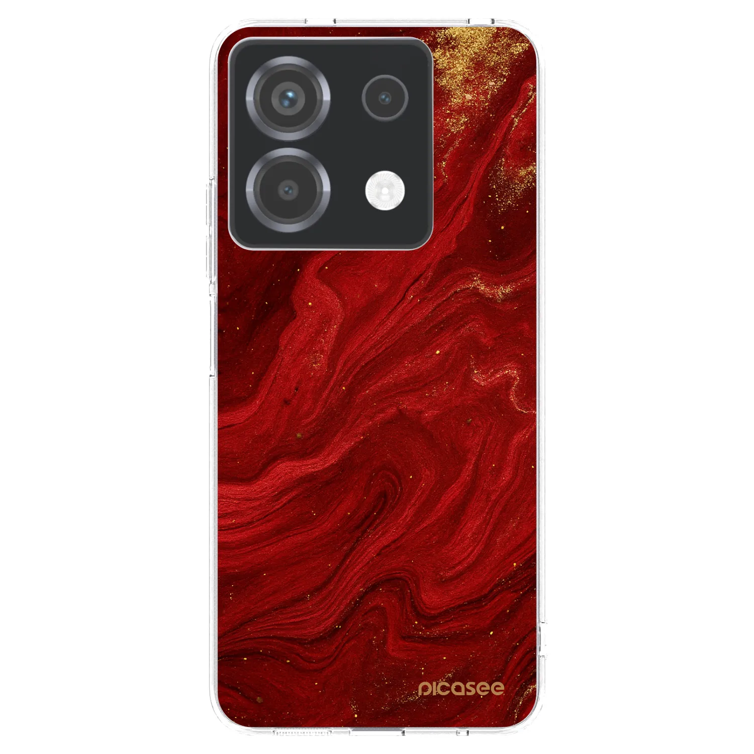 Picasee silikonový průhledný obal pro Xiaomi Poco X6 - Červená