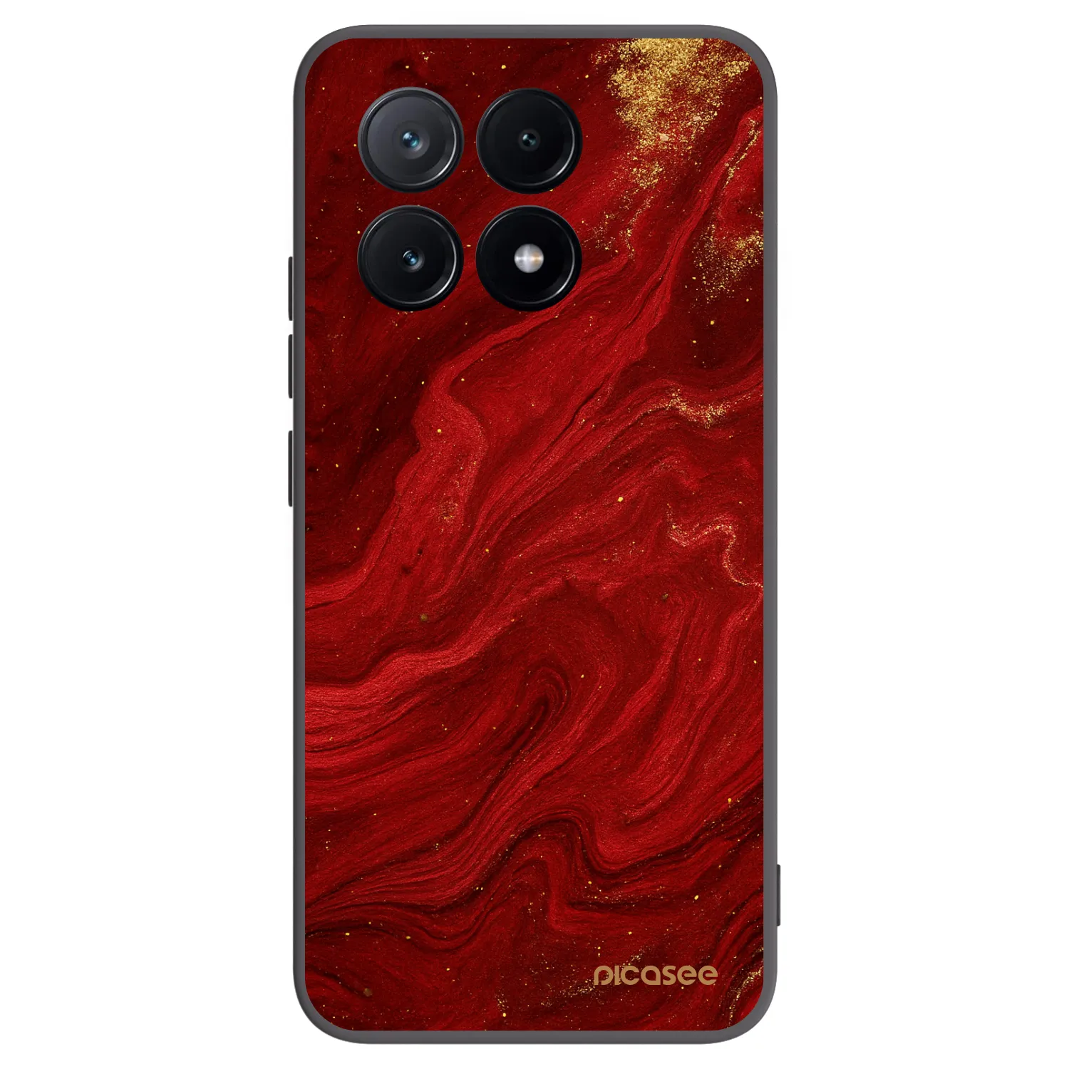Picasee silikonový černý obal pro Xiaomi Poco X6 Pro - Červená