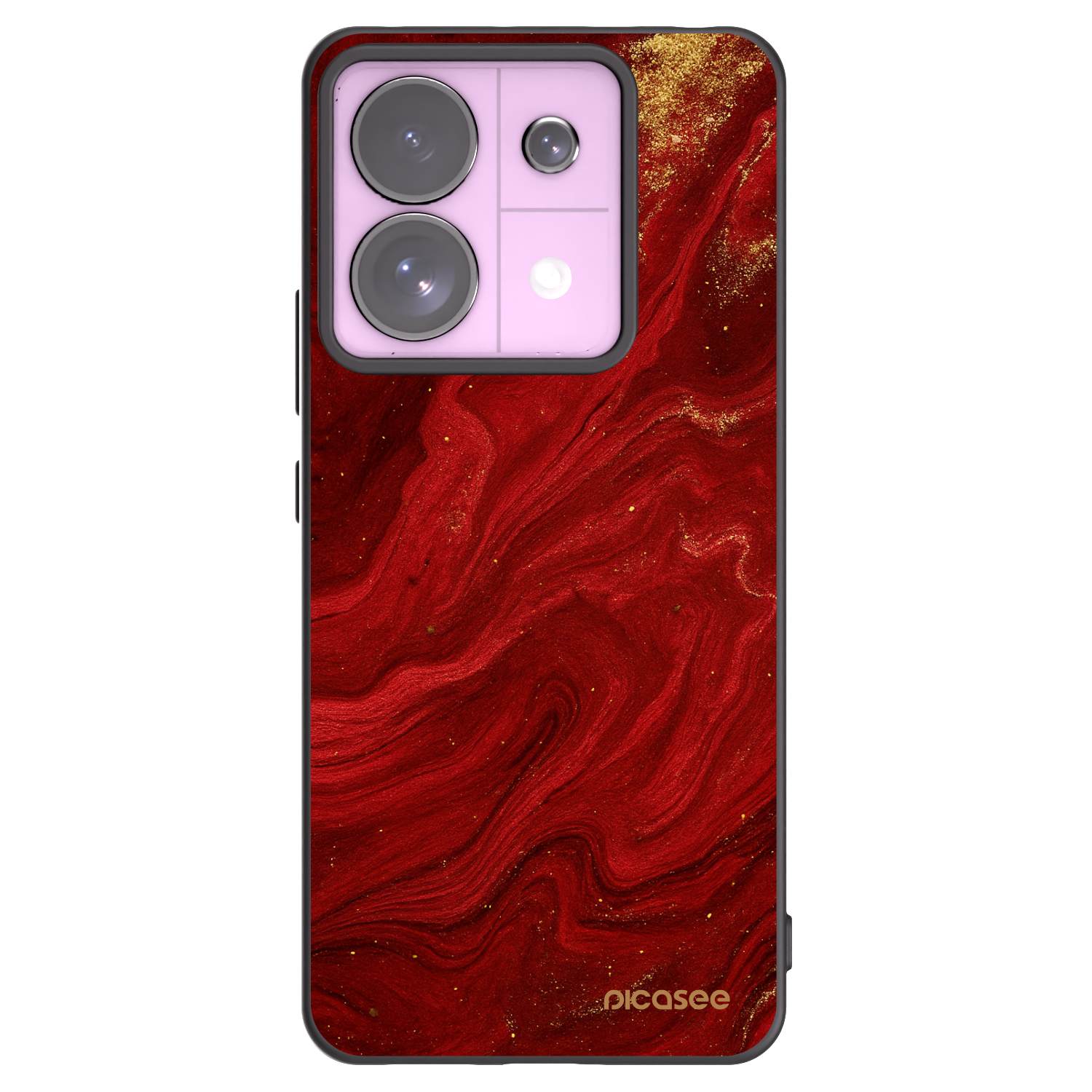 Picasee silikonový černý obal pro Xiaomi Redmi Note 13 Pro 5G - Červená