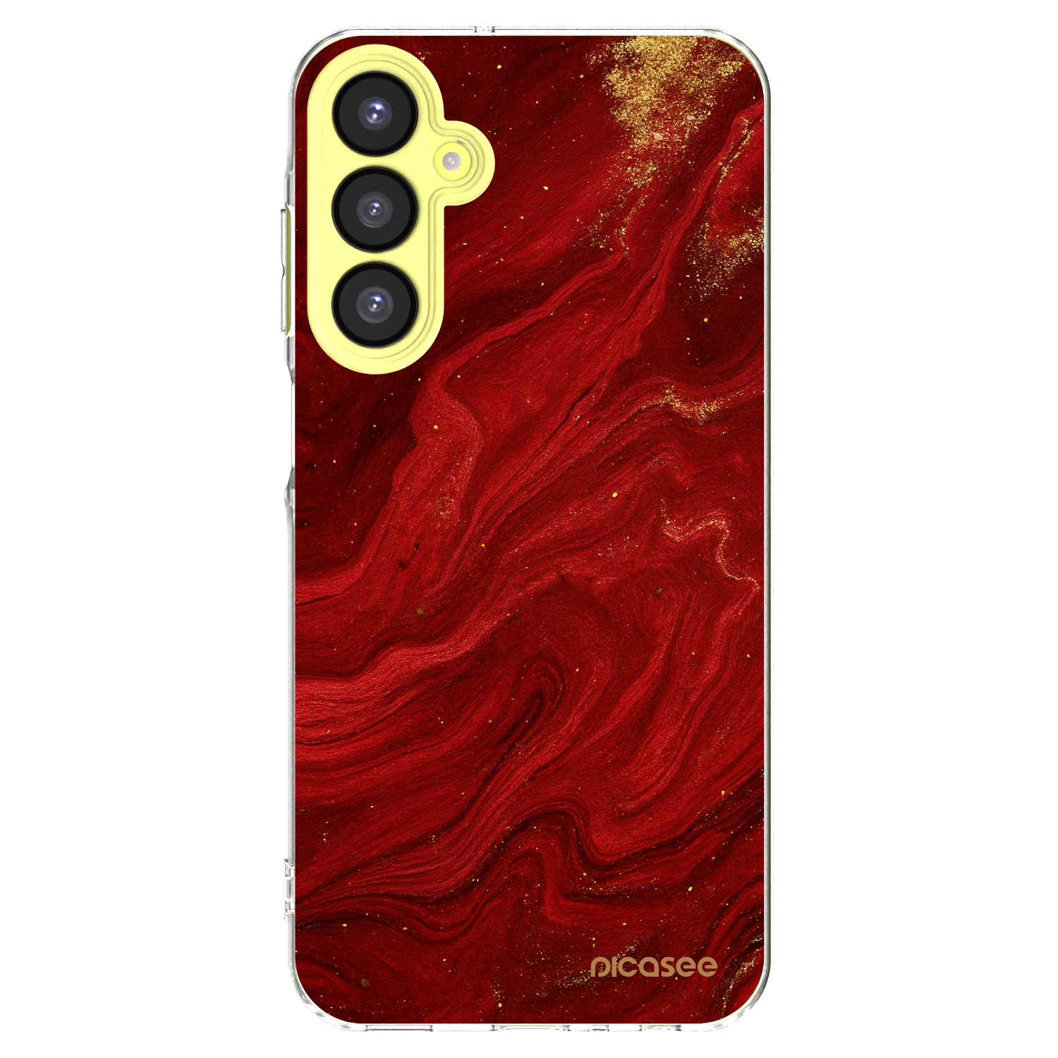 Picasee silikonový průhledný obal pro Samsung Galaxy A25 A256B 5G - Červená