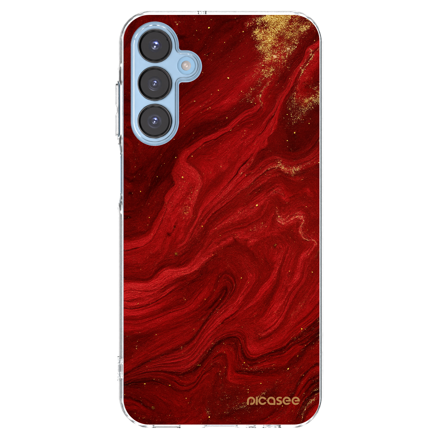 Picasee silikonový průhledný obal pro Samsung Galaxy A15 A156B 5G - Červená