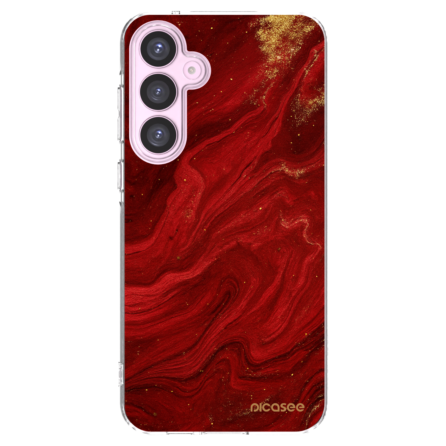 Picasee silikonový průhledný obal pro Samsung Galaxy A55 5G A556B - Červená