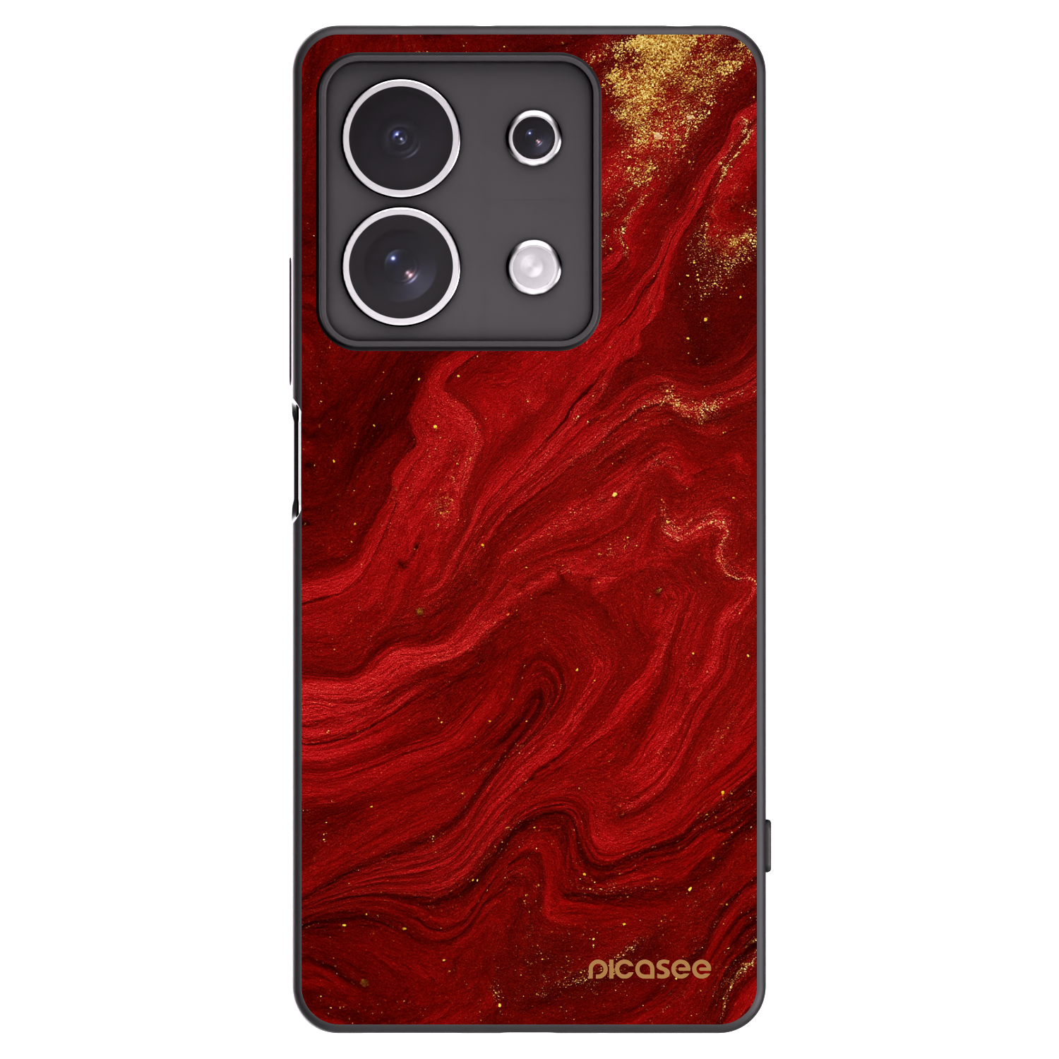 Picasee silikonový černý obal pro Xiaomi Redmi Note 13 4G - Červená