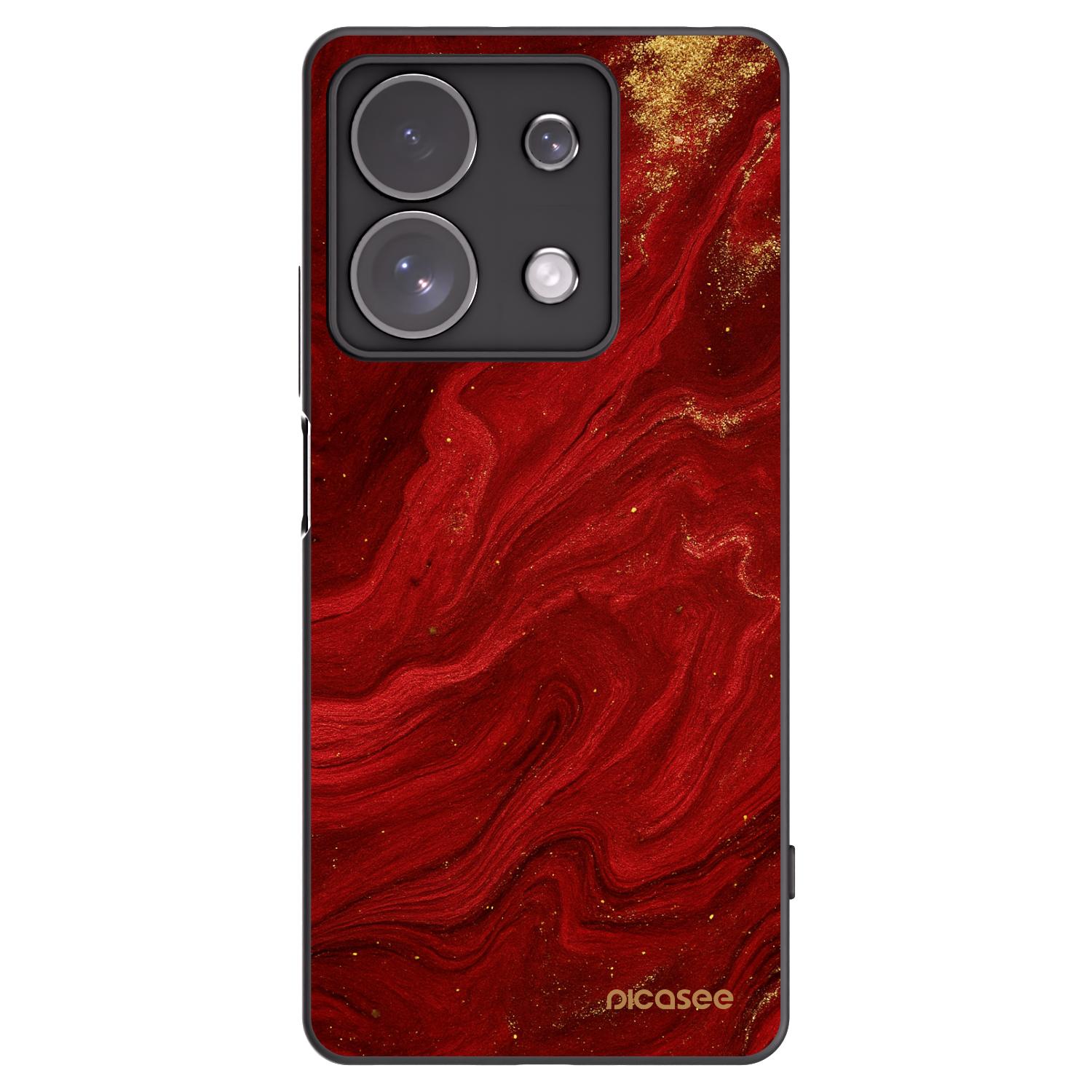 Picasee silikonový černý obal pro Xiaomi Redmi Note 13 Pro 4G - Červená
