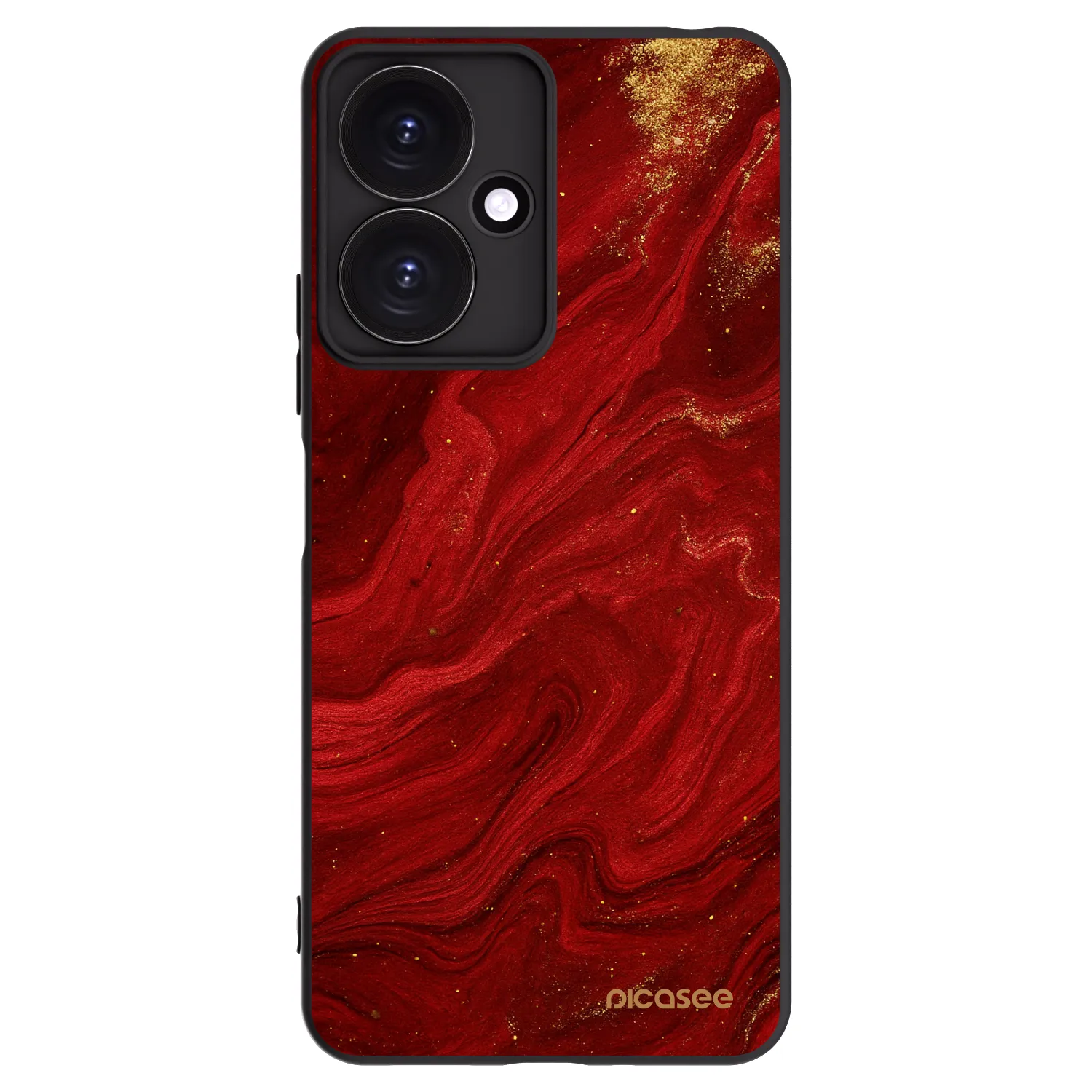 Picasee silikonový černý obal pro Xiaomi Redmi 13C 5G - Červená