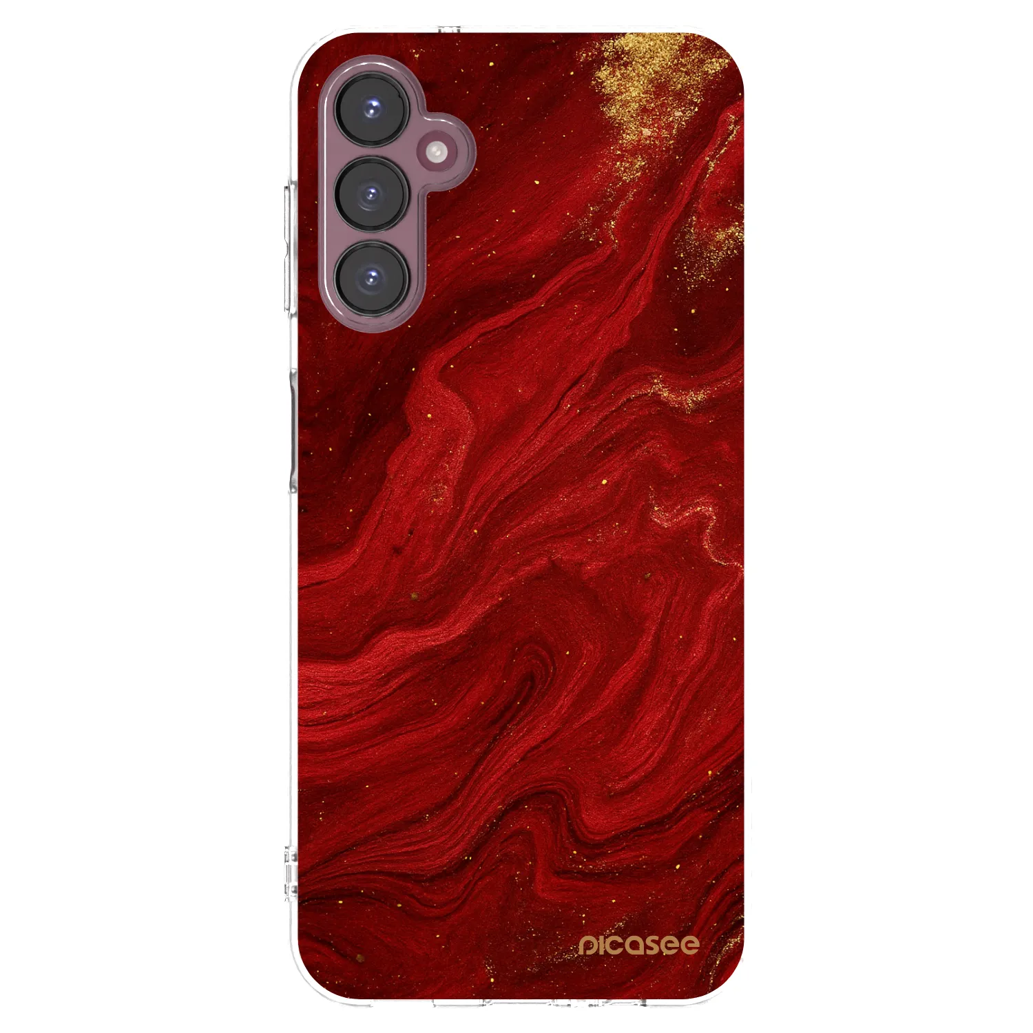 Picasee silikonový průhledný obal pro Samsung Galaxy A05s A057G - Červená