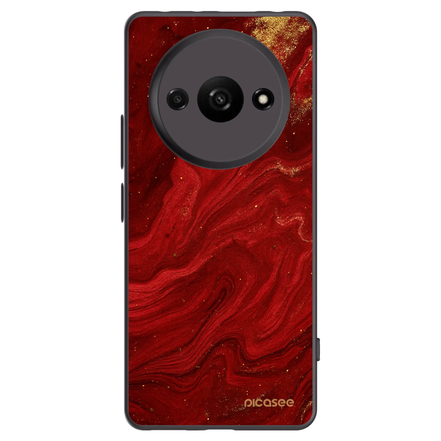 Picasee silikonový černý obal pro Xiaomi Redmi A3 - Červená