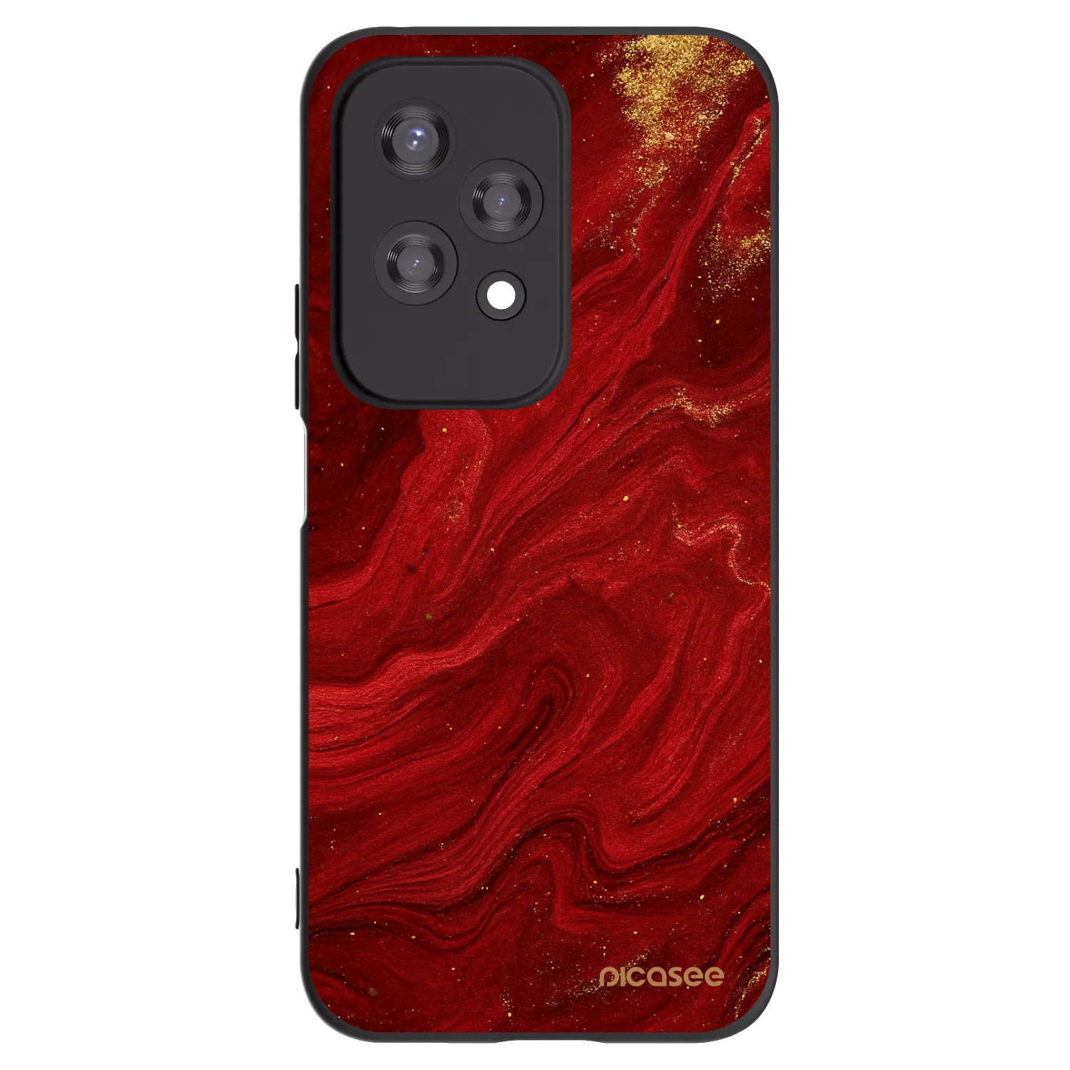 Picasee silikonový černý obal pro Honor 200 Lite - Červená