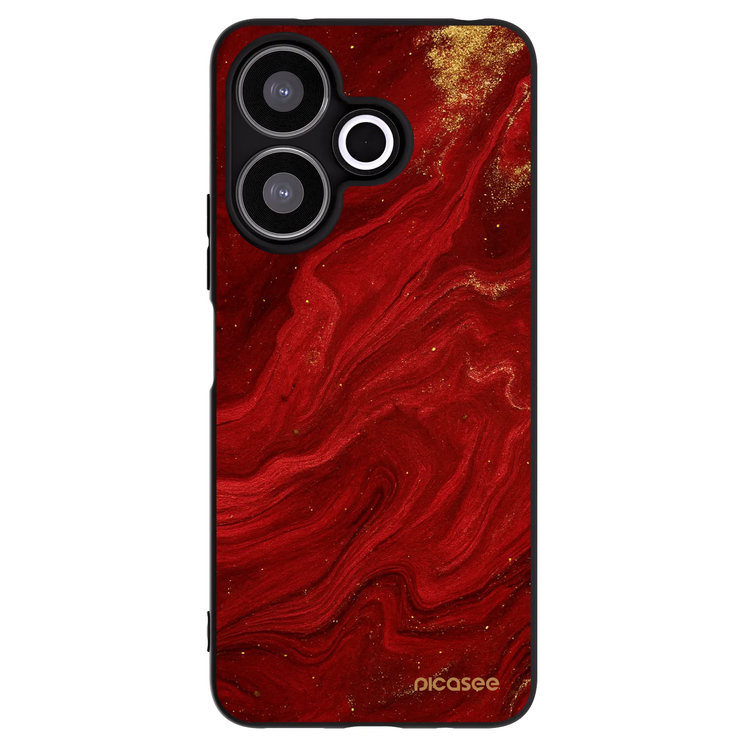 Picasee silikonový černý obal pro Xiaomi Redmi 13 4G - Červená