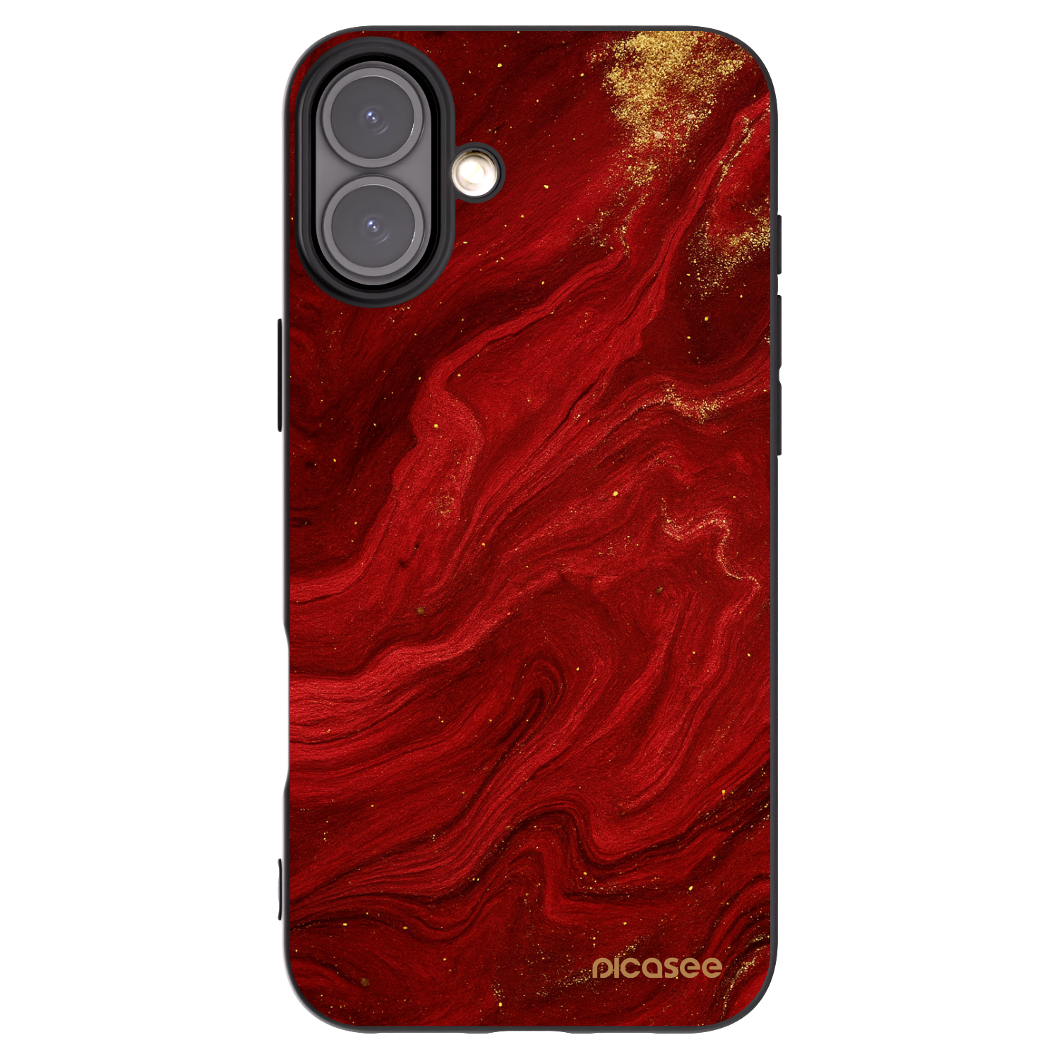 Picasee silikonový černý obal pro Apple iPhone 16 Plus - Červená