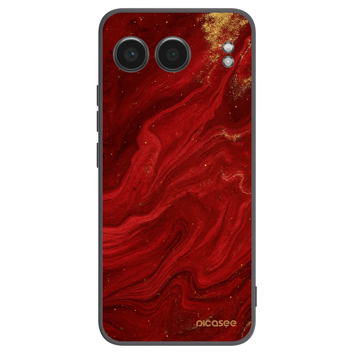 Picasee silikonový černý obal pro OnePlus Nord 4 - Červená