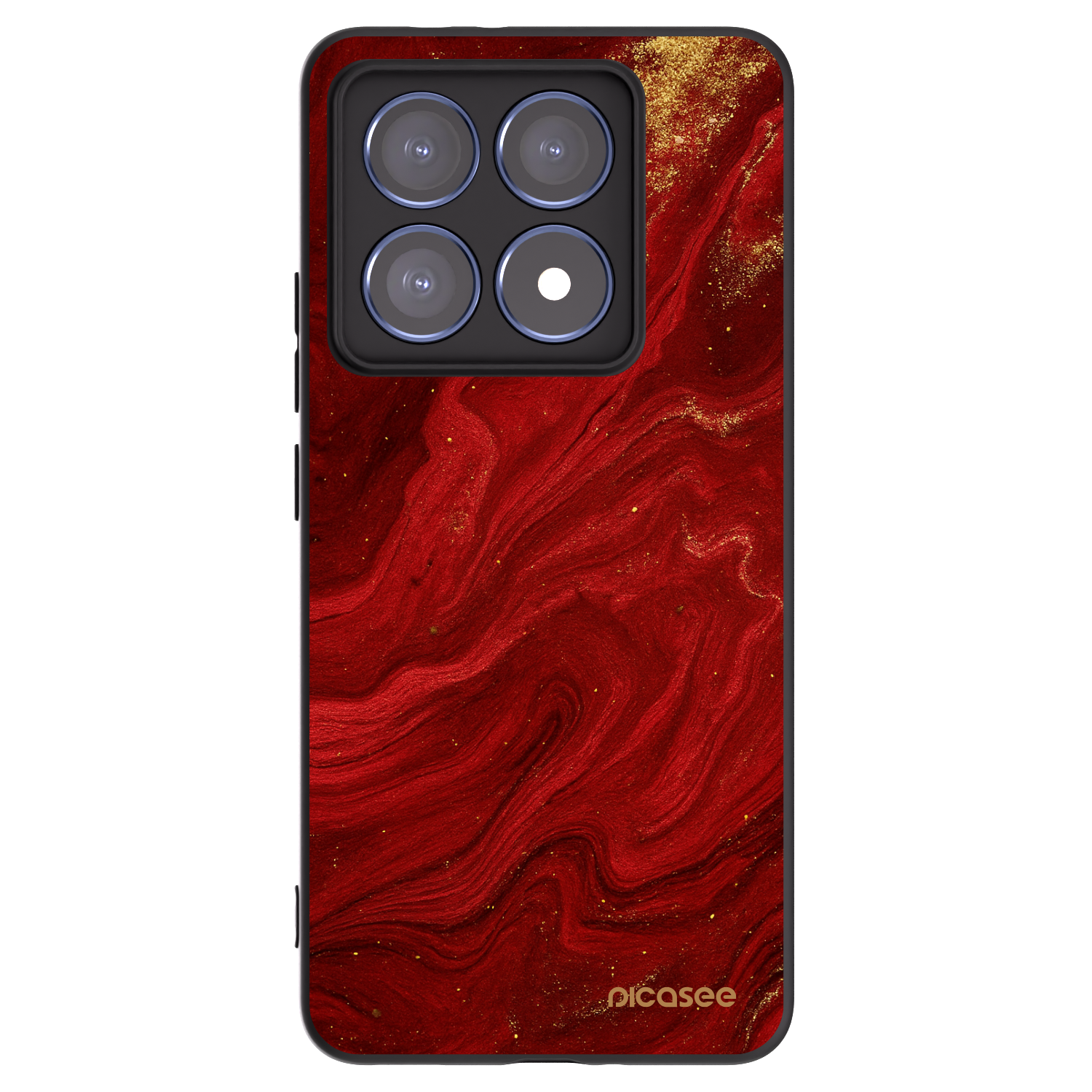 Picasee silikonový černý obal pro Xiaomi 14T Pro - Červená