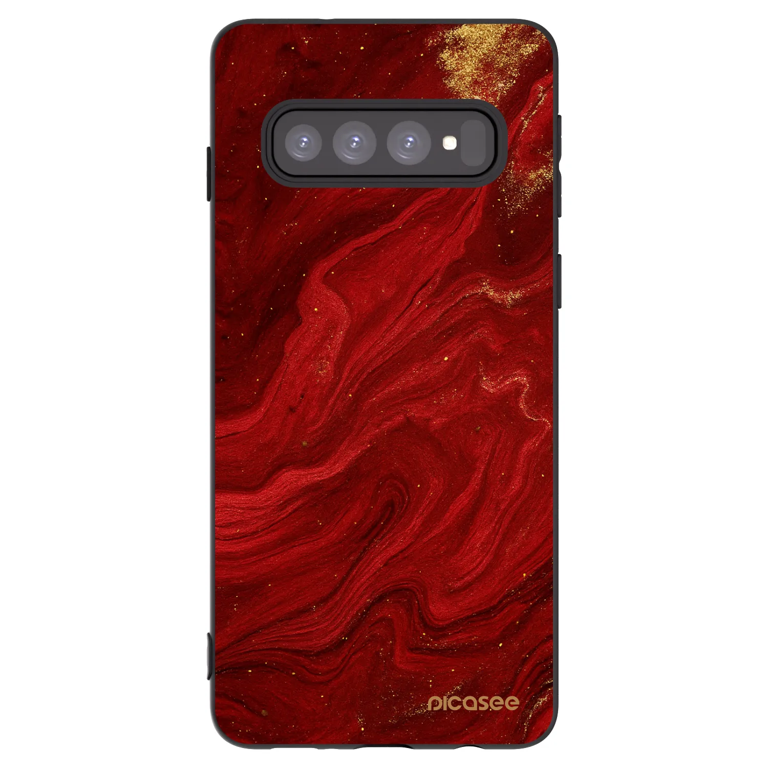 Picasee silikonový černý obal pro Samsung Galaxy S10 G973 - Červená