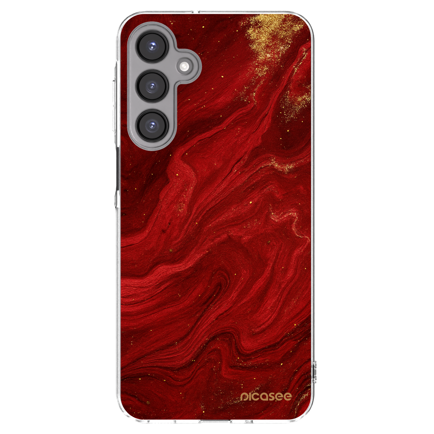 Picasee silikonový průhledný obal pro Samsung Galaxy A16 5G - Červená