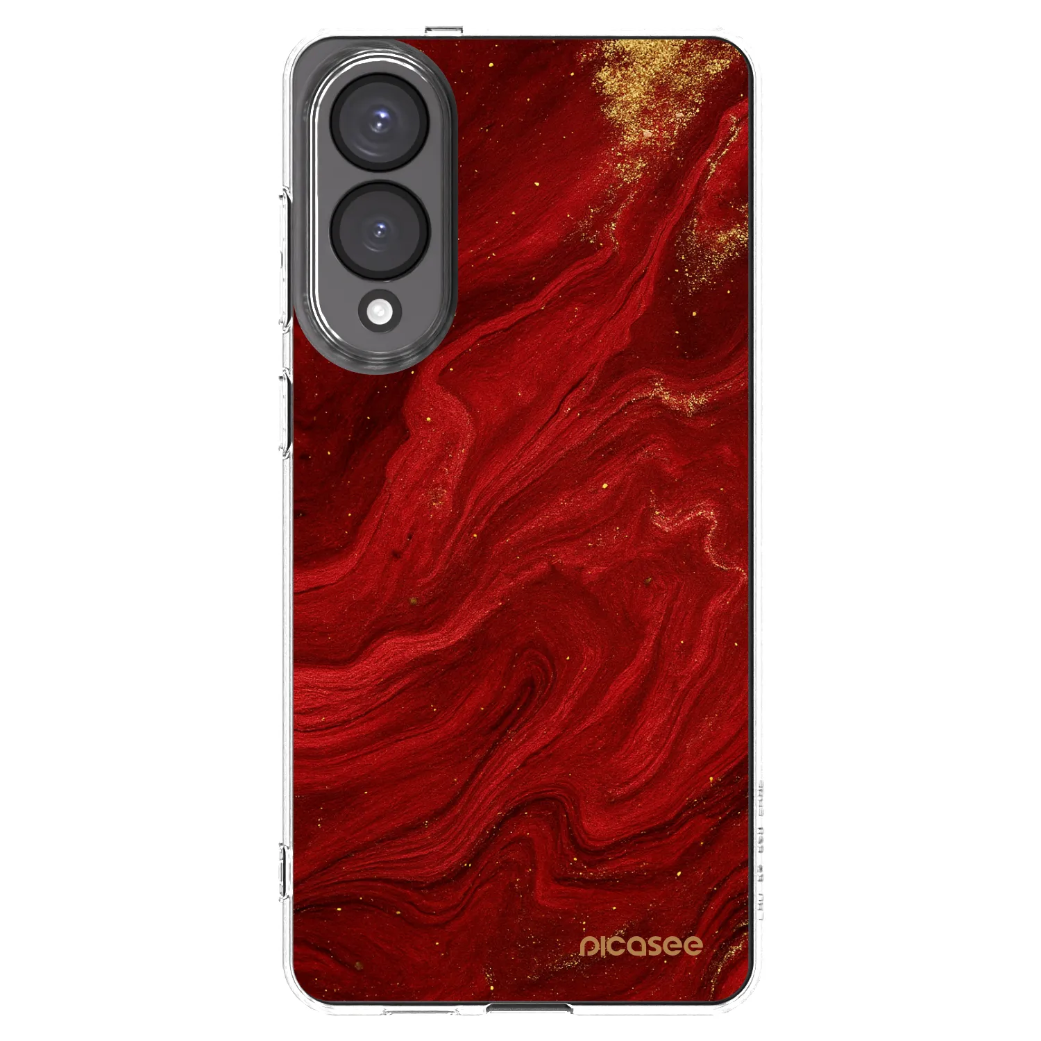Picasee silikonový průhledný obal pro Samsung Galaxy S25 Edge 5G - Červená