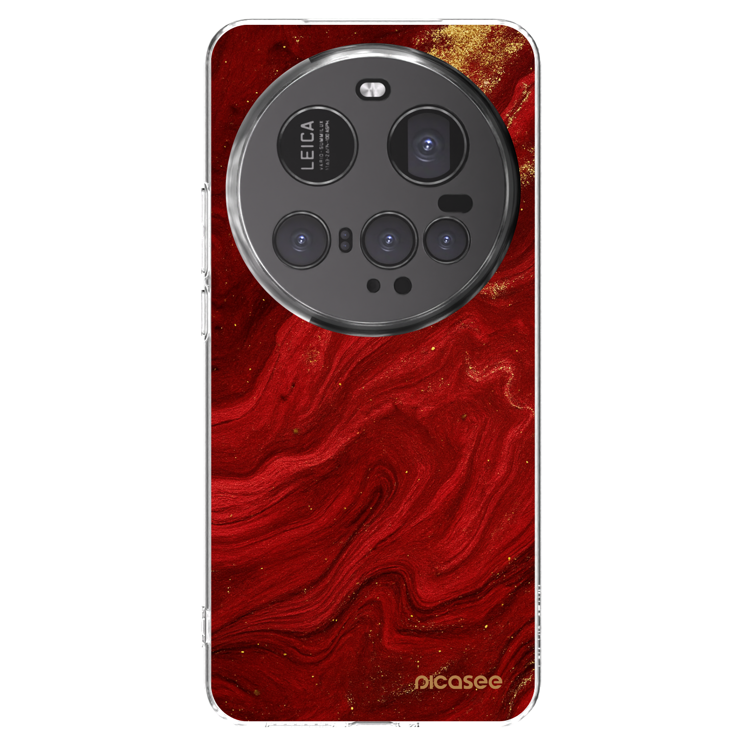 Picasee silikonový průhledný obal pro Xiaomi 15 Ultra - Červená